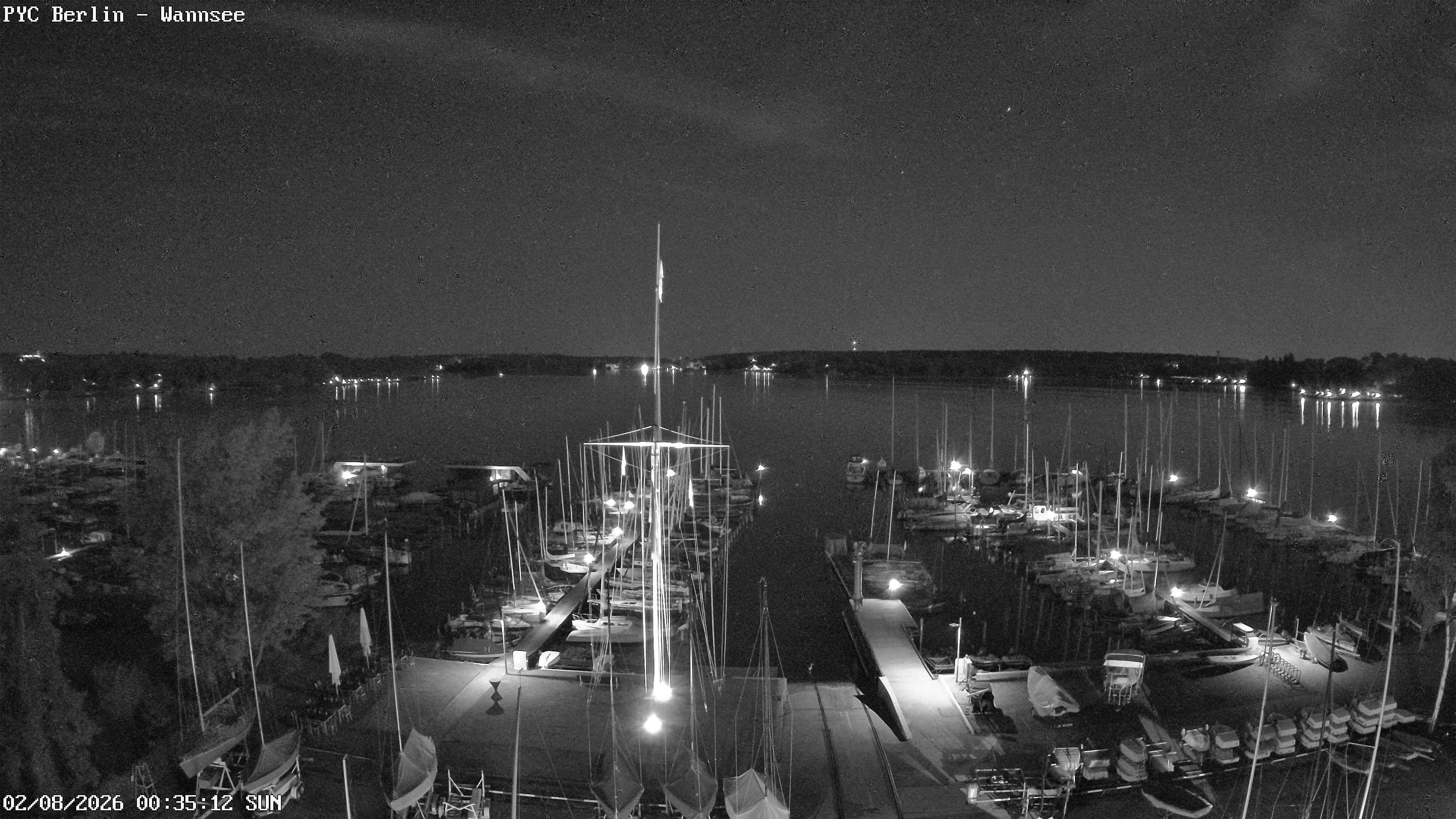 Archiv Foto Webcam Berlin: Potsdamer Yachtclub am Wannsee