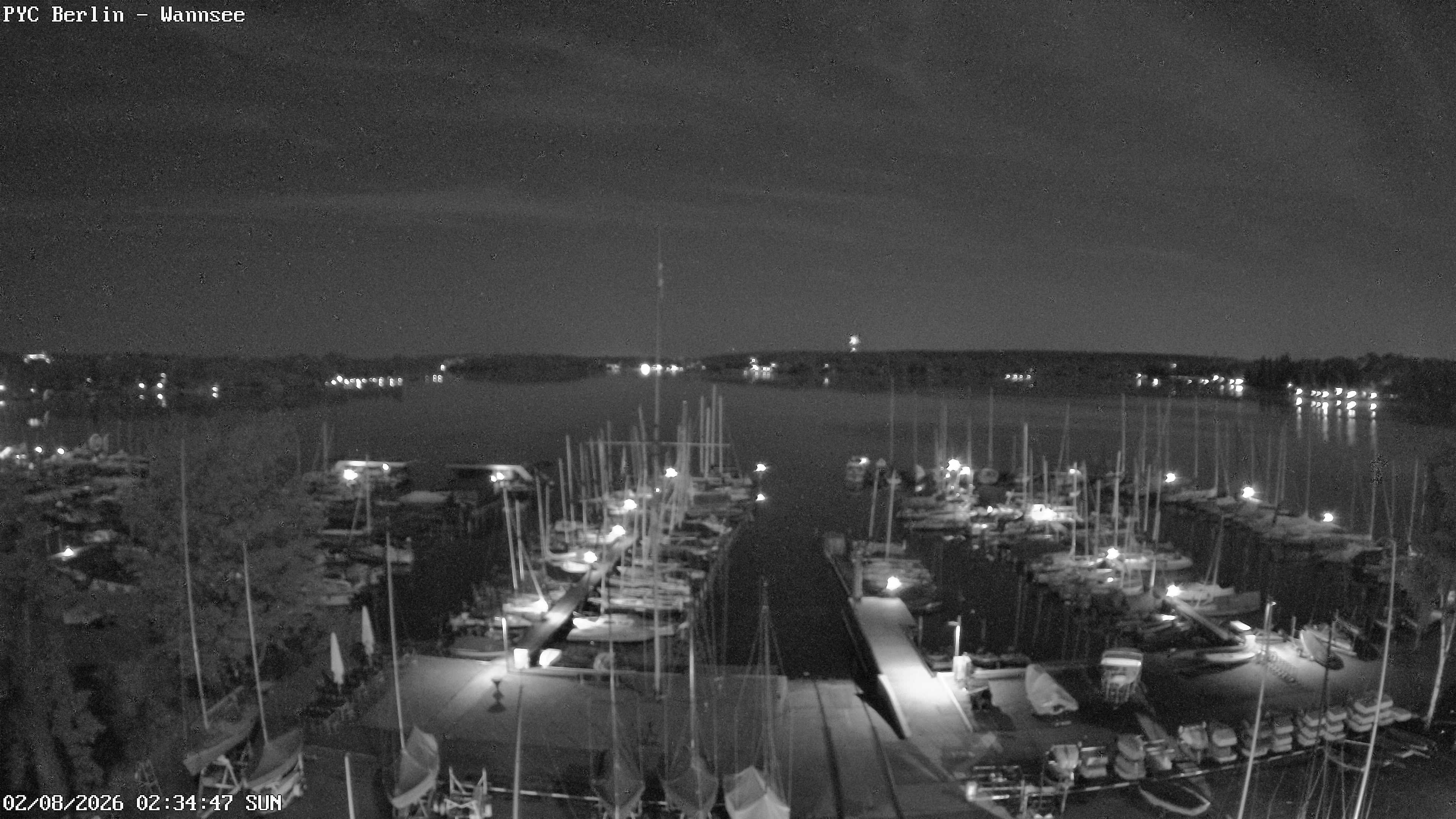 Archiv Foto Webcam Berlin: Potsdamer Yachtclub am Wannsee