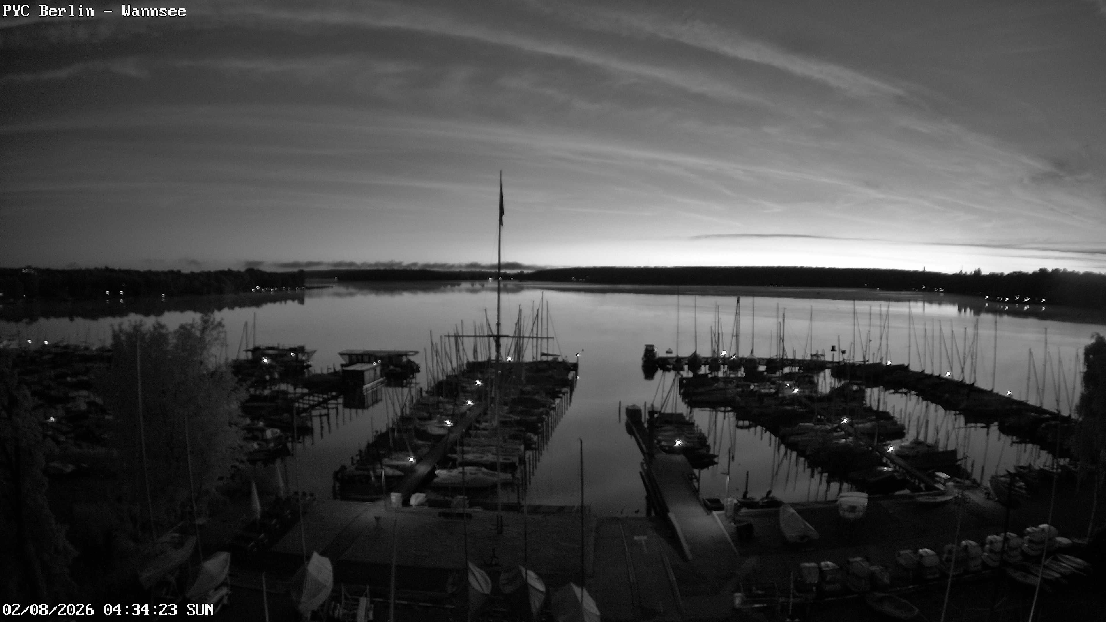 Archiv Foto Webcam Berlin: Potsdamer Yachtclub am Wannsee