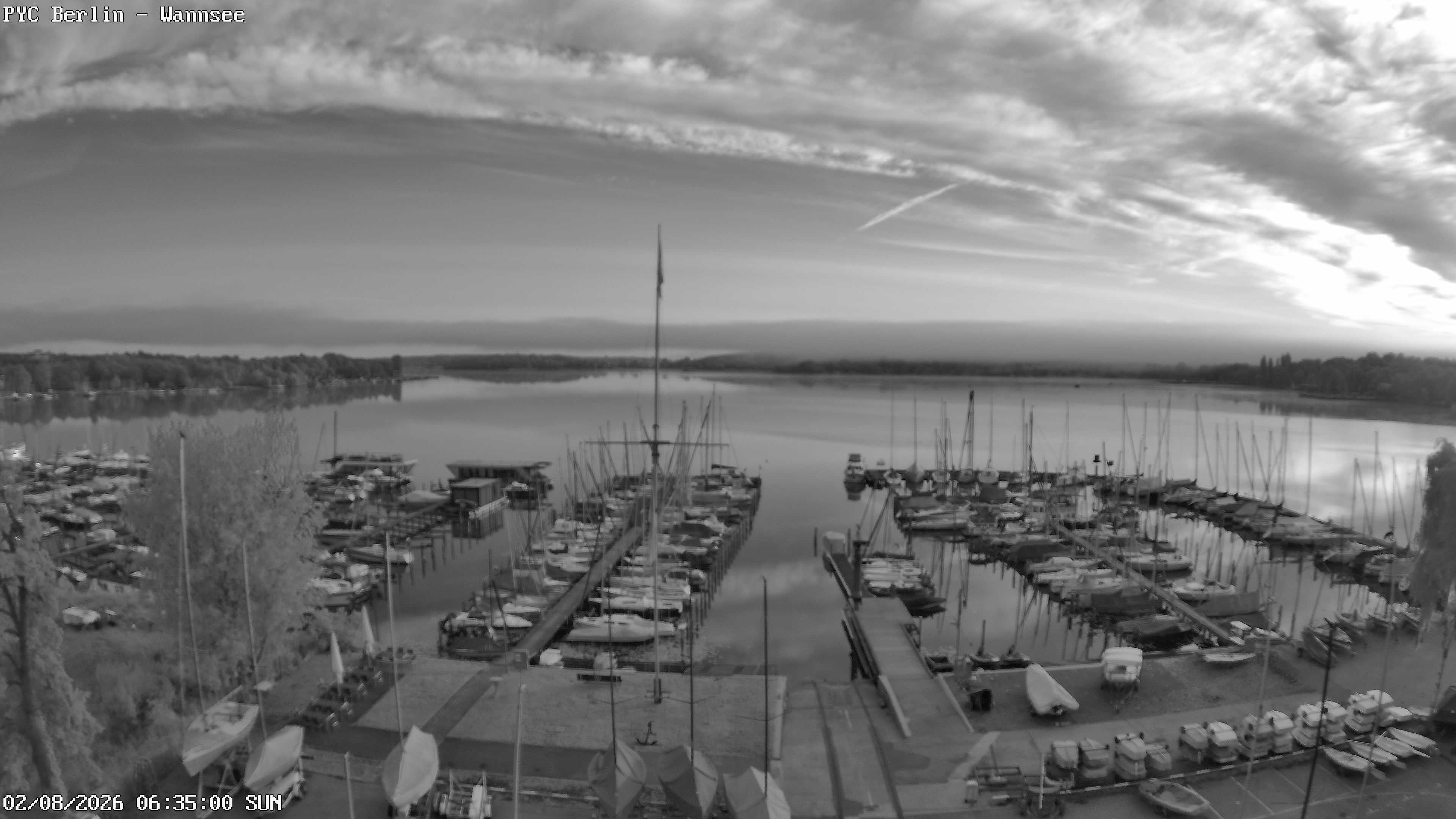 Archiv Foto Webcam Berlin: Potsdamer Yachtclub am Wannsee
