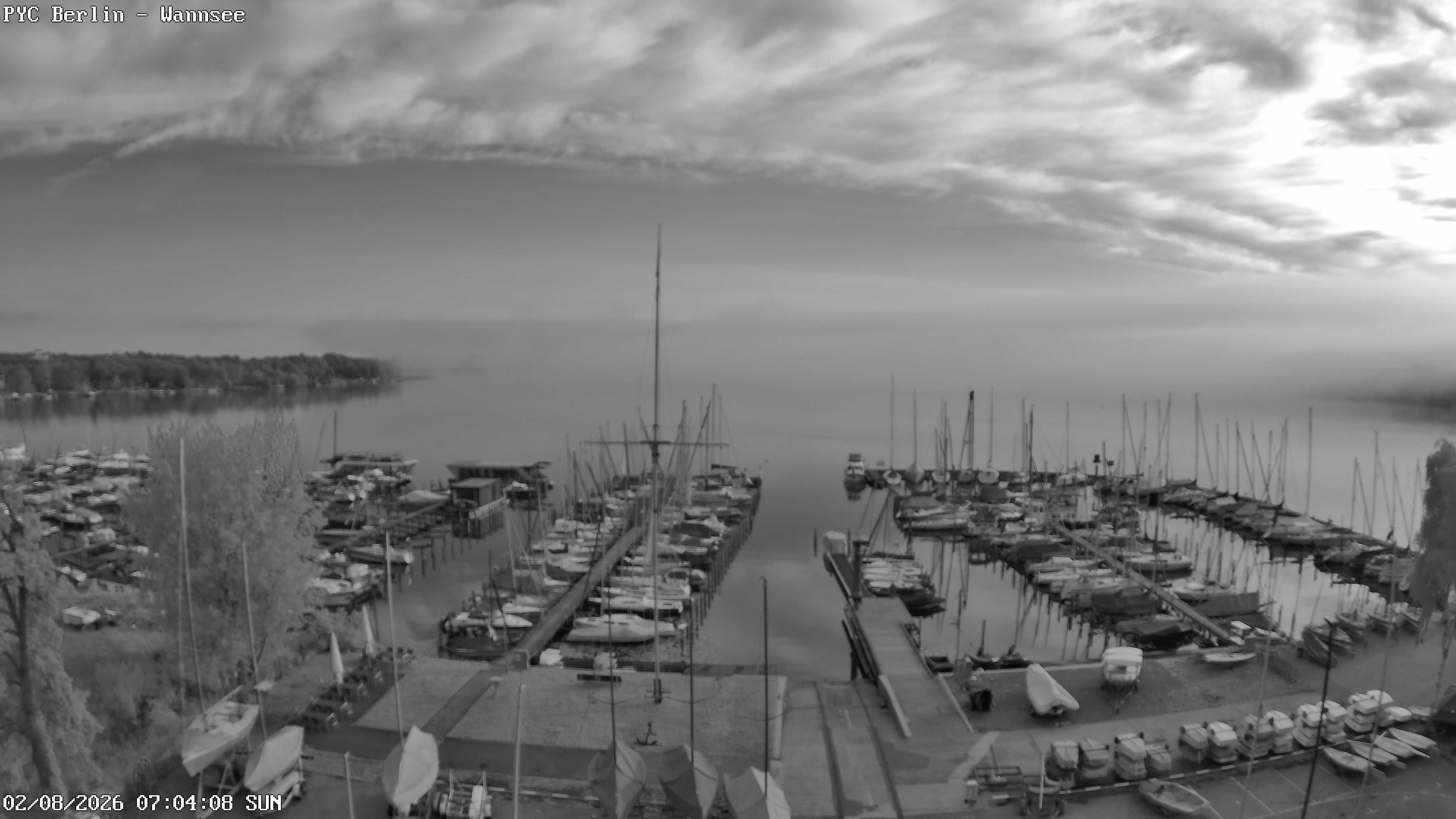 Archiv Foto Webcam Berlin: Potsdamer Yachtclub am Wannsee