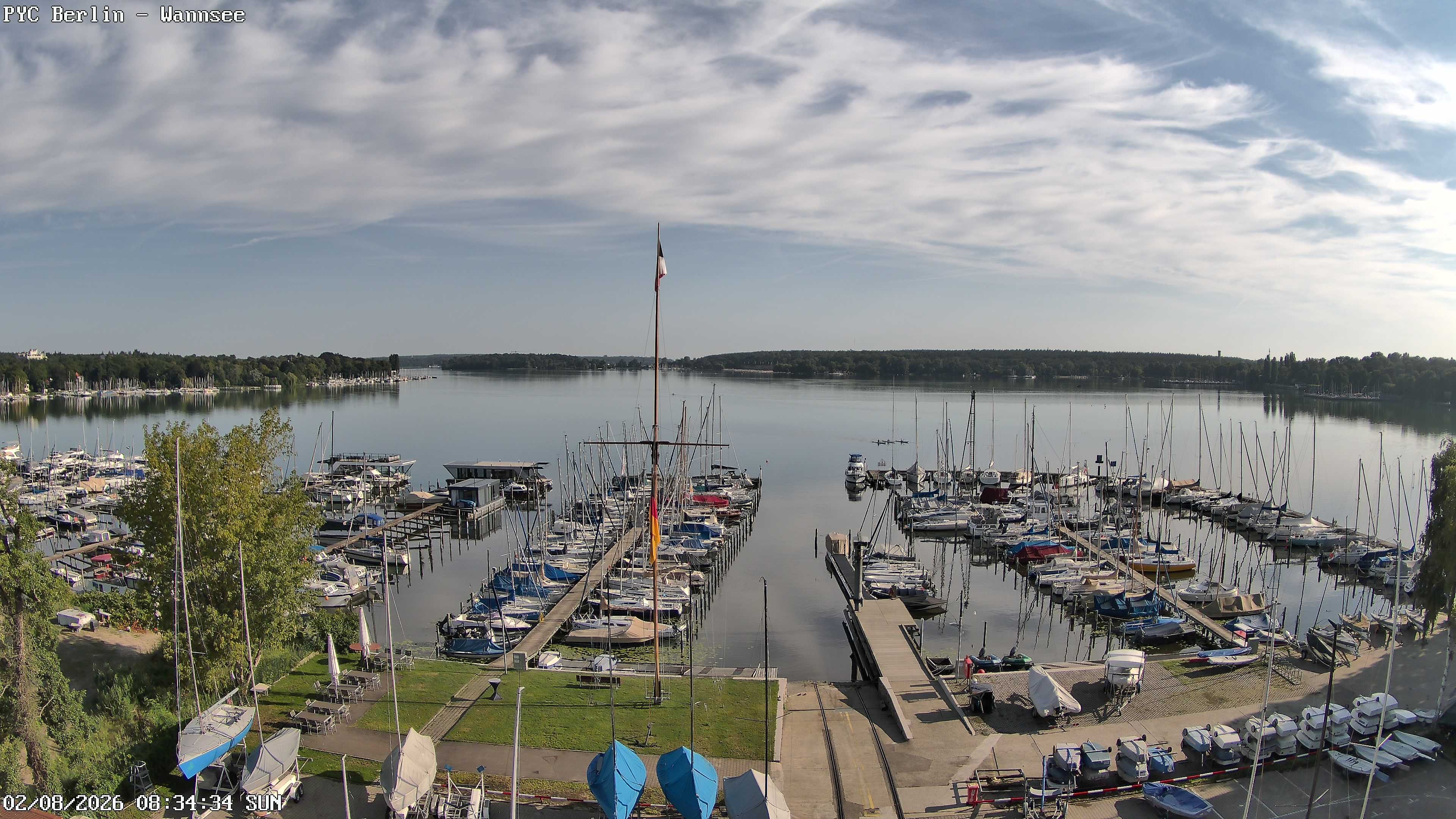 Archiv Foto Webcam Berlin: Potsdamer Yachtclub am Wannsee
