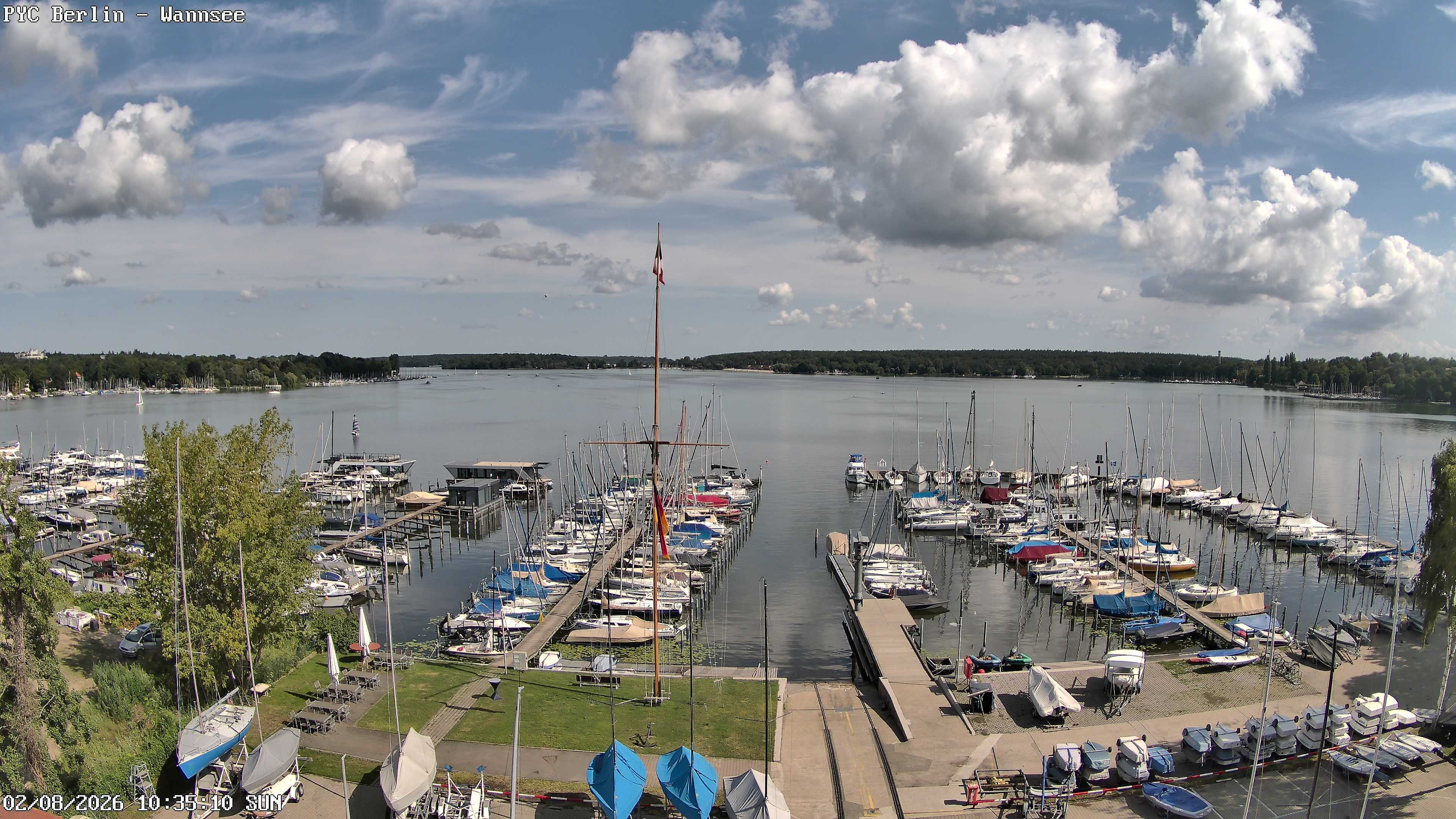 Archiv Foto Webcam Berlin: Potsdamer Yachtclub am Wannsee