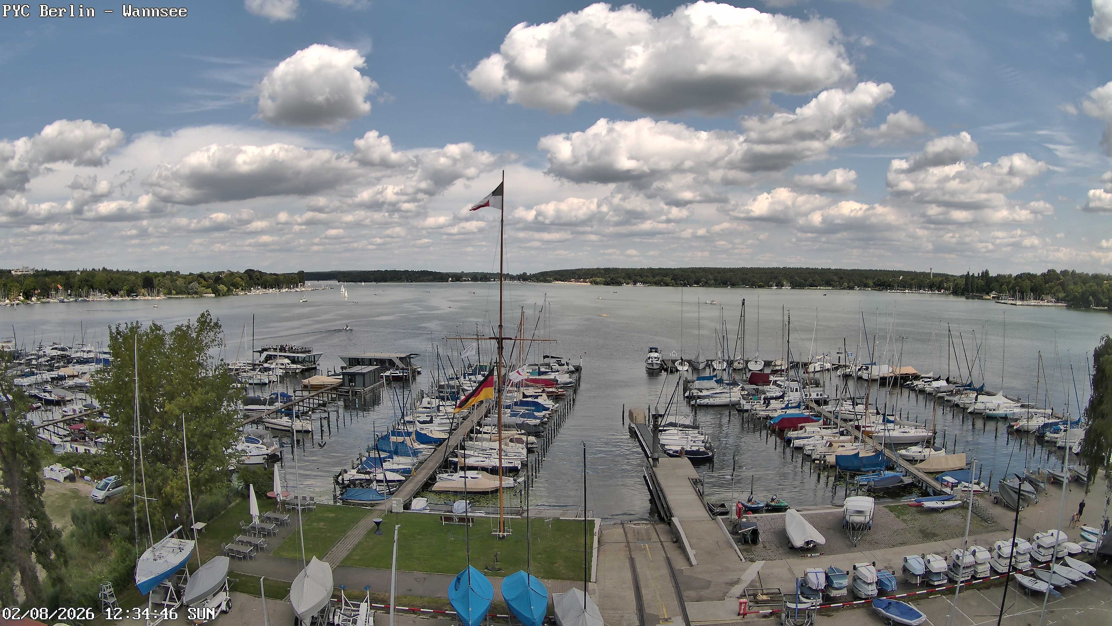 Archiv Foto Webcam Berlin: Potsdamer Yachtclub am Wannsee