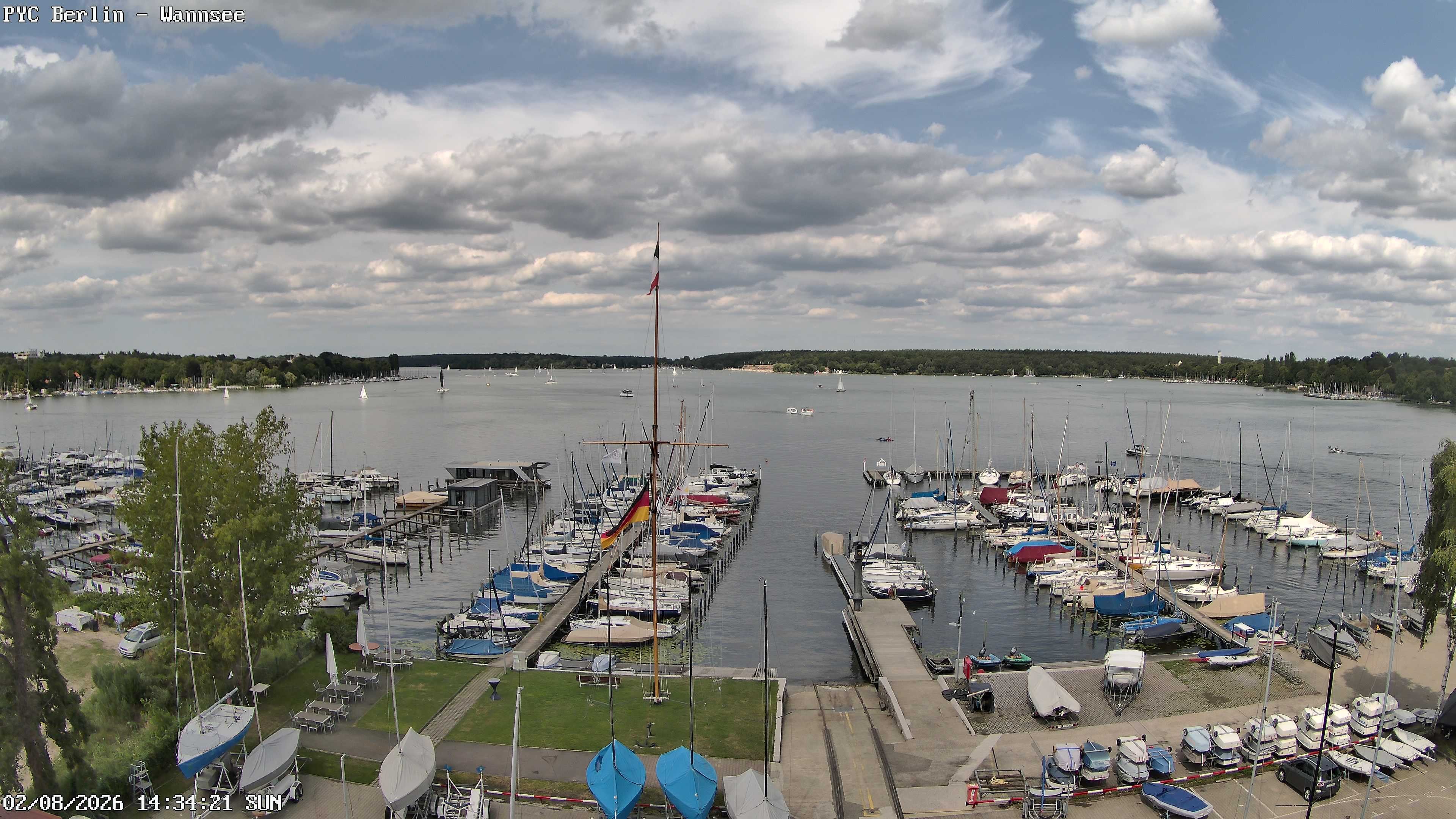 Archiv Foto Webcam Berlin: Potsdamer Yachtclub am Wannsee