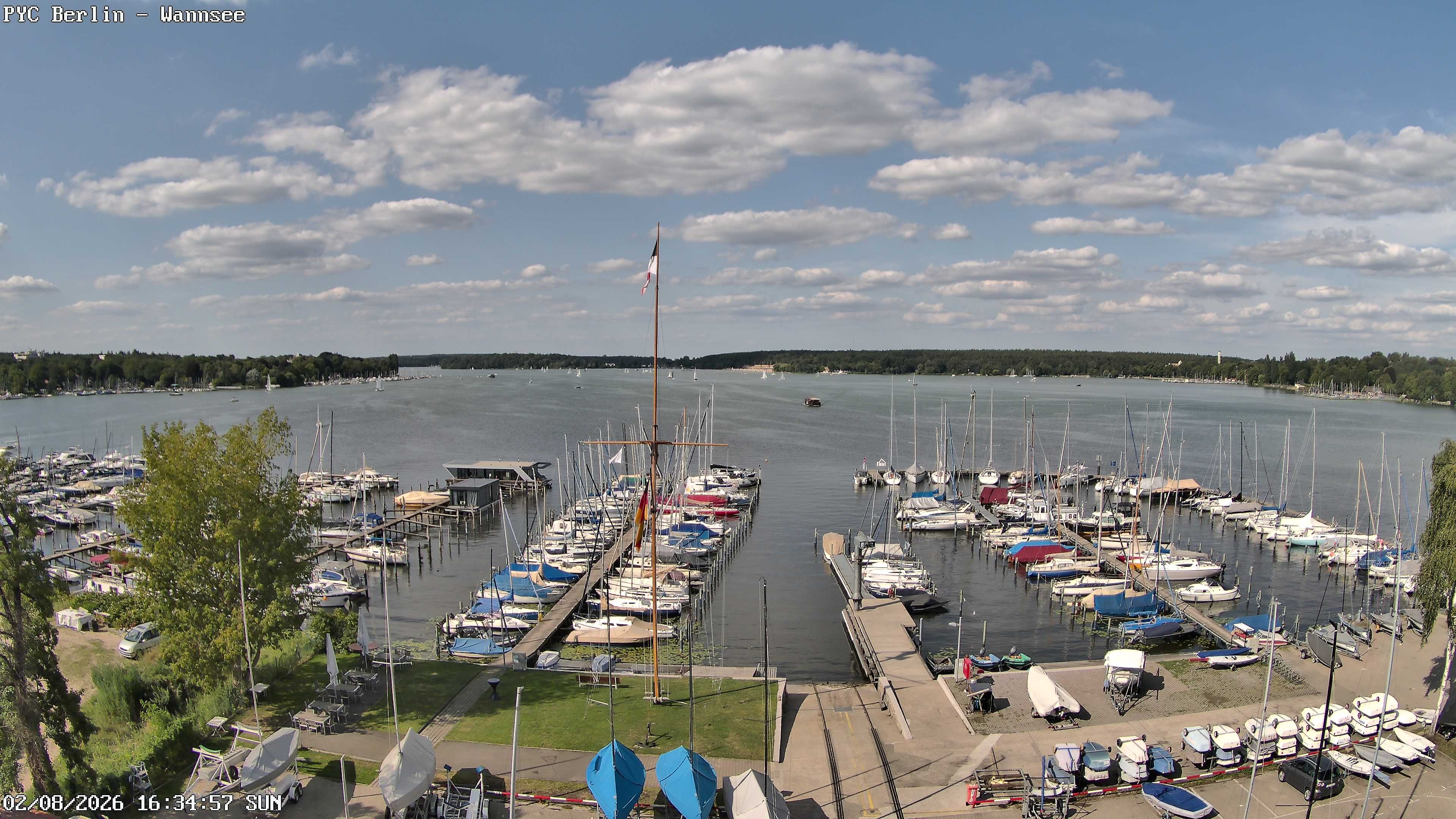 Archiv Foto Webcam Berlin: Potsdamer Yachtclub am Wannsee