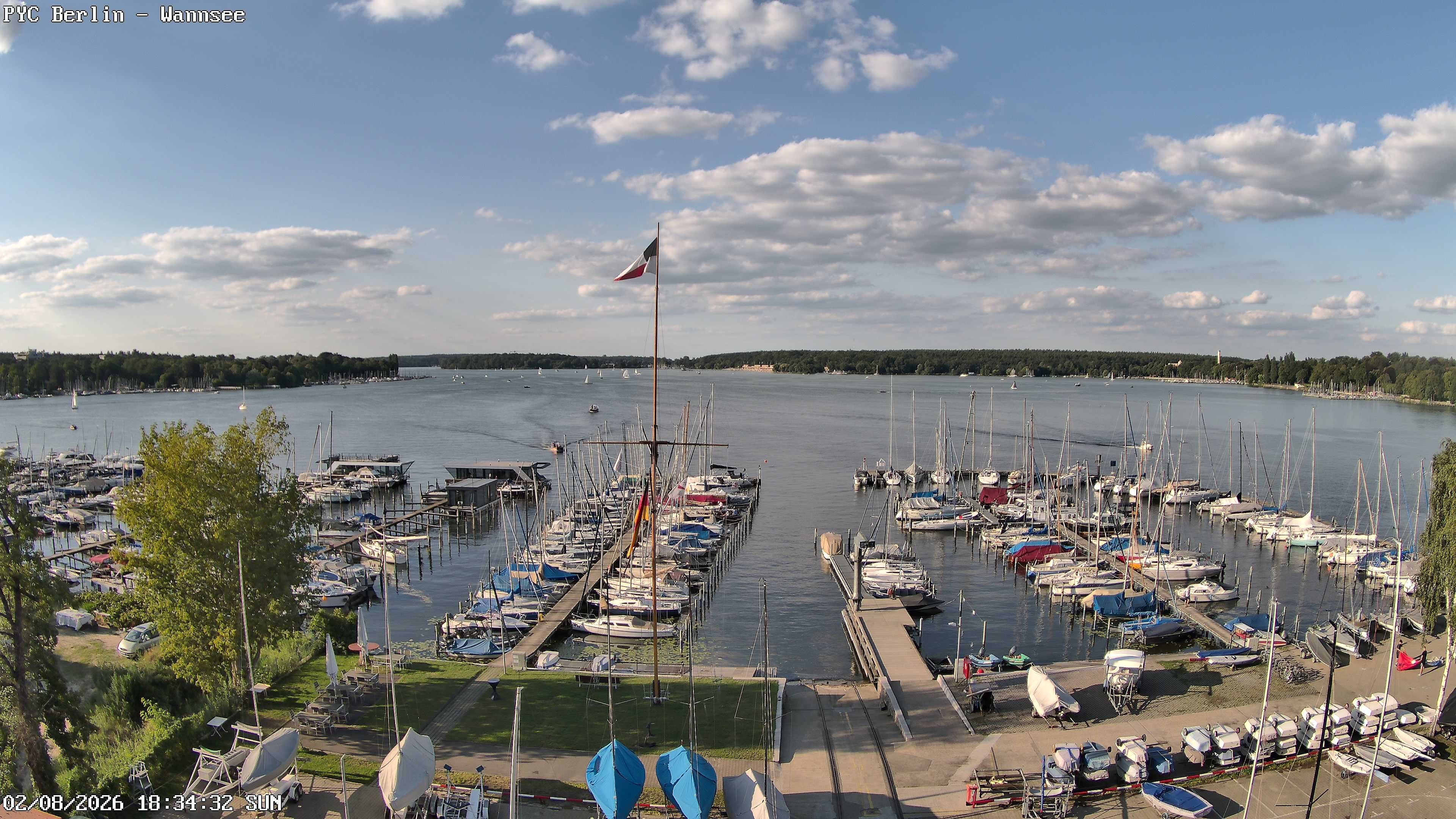 Archiv Foto Webcam Berlin: Potsdamer Yachtclub am Wannsee