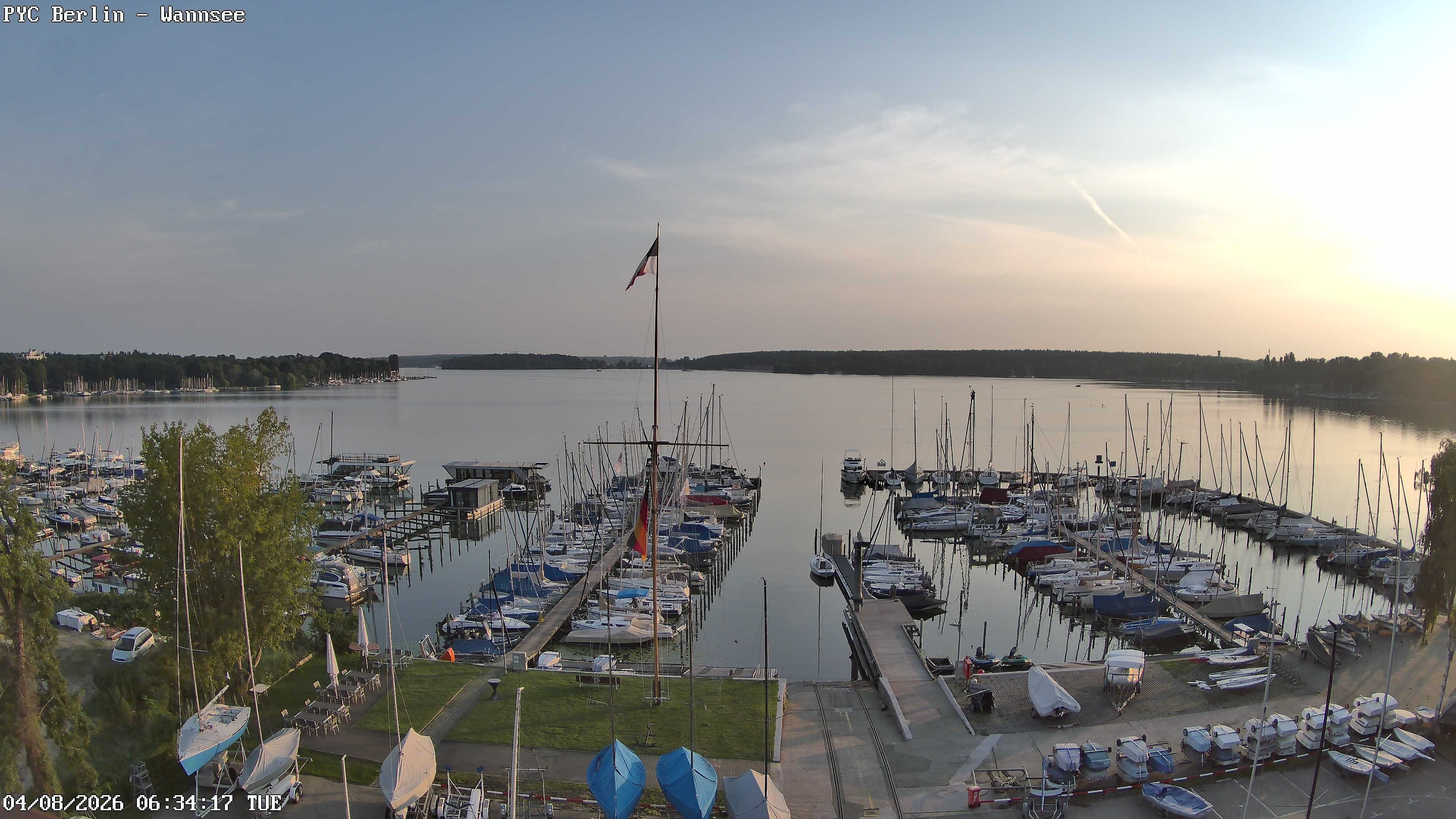 Archiv Foto Webcam Berlin: Potsdamer Yachtclub am Wannsee