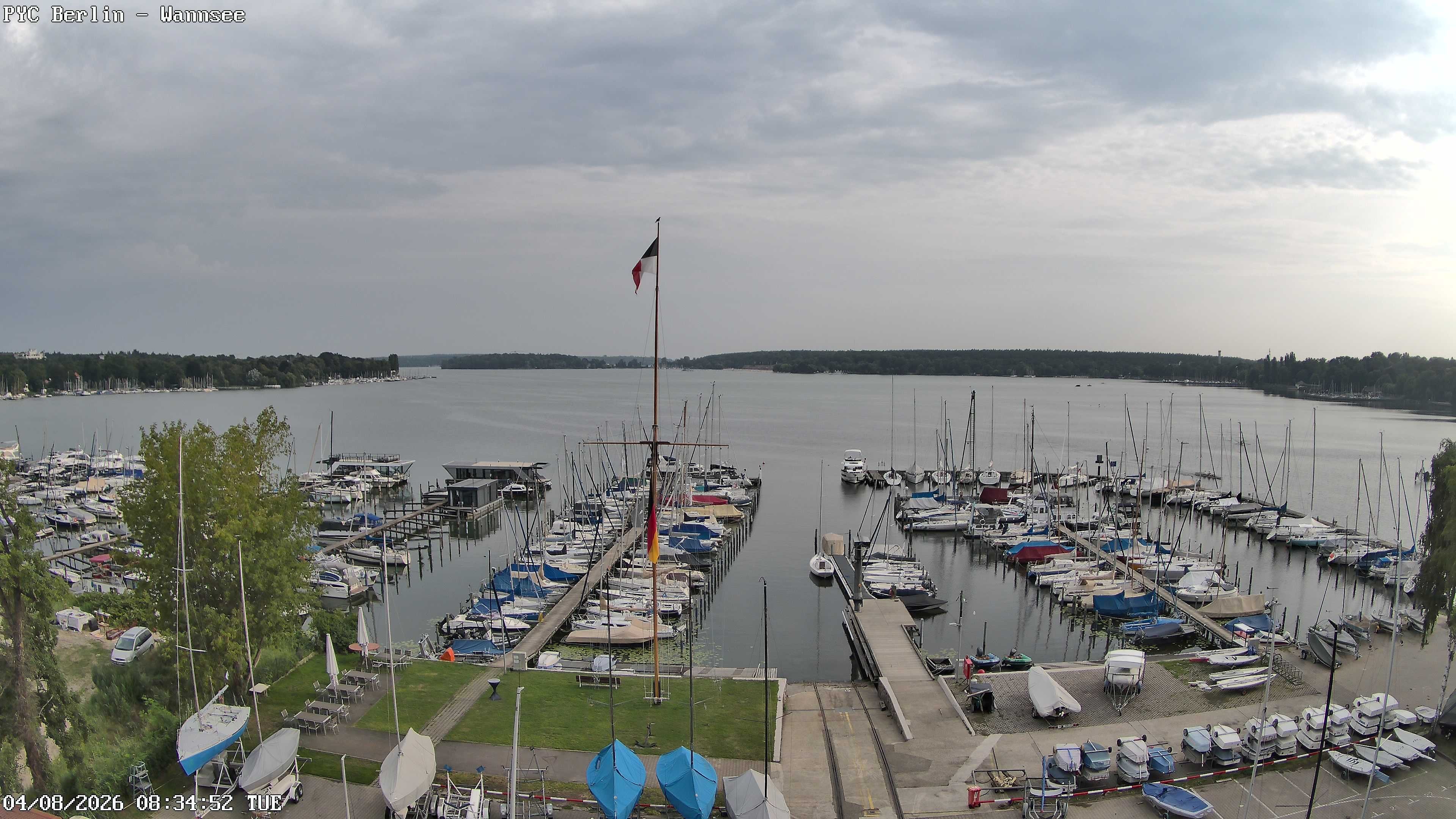 Archiv Foto Webcam Berlin: Potsdamer Yachtclub am Wannsee
