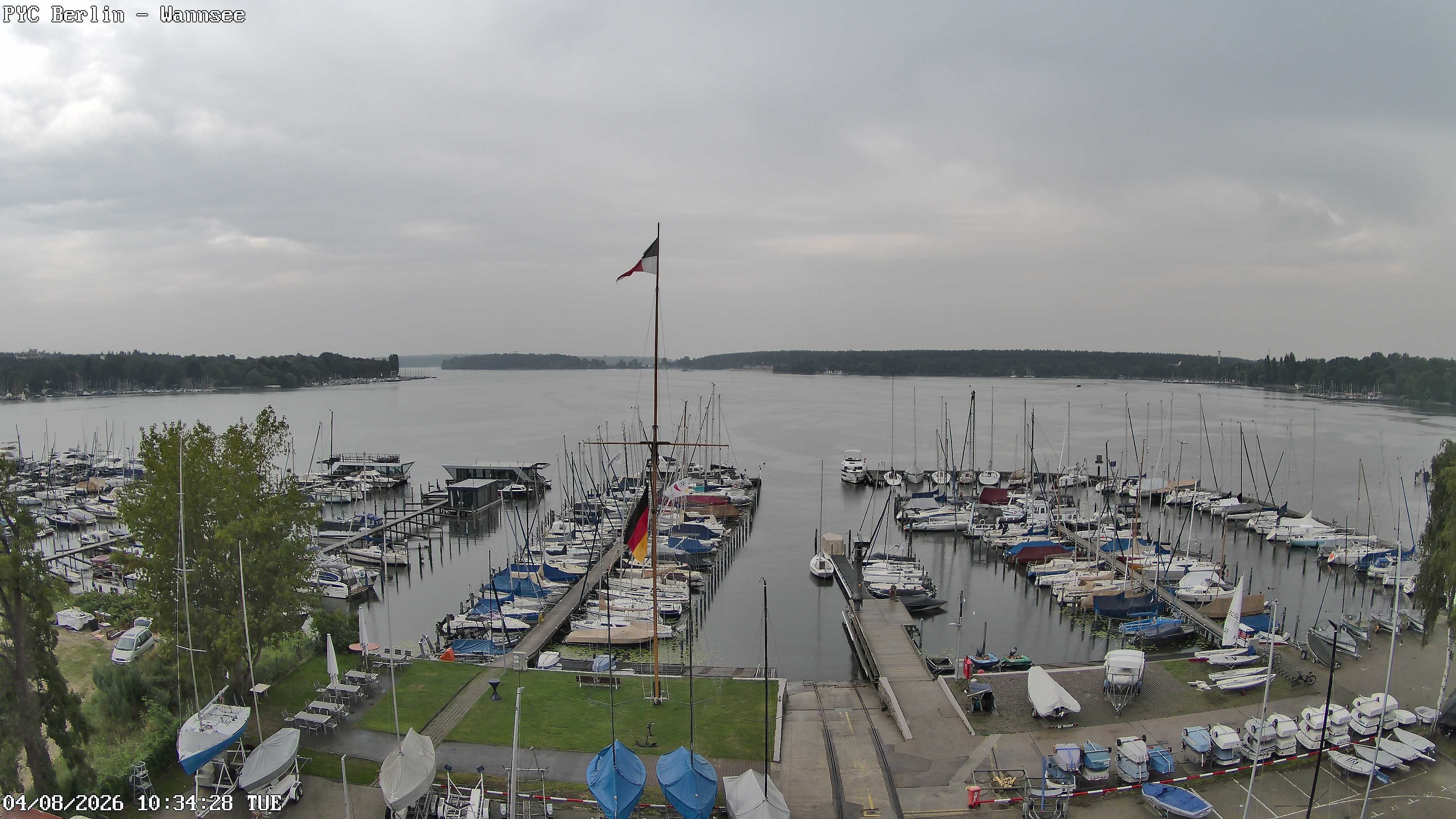 Archiv Foto Webcam Berlin: Potsdamer Yachtclub am Wannsee