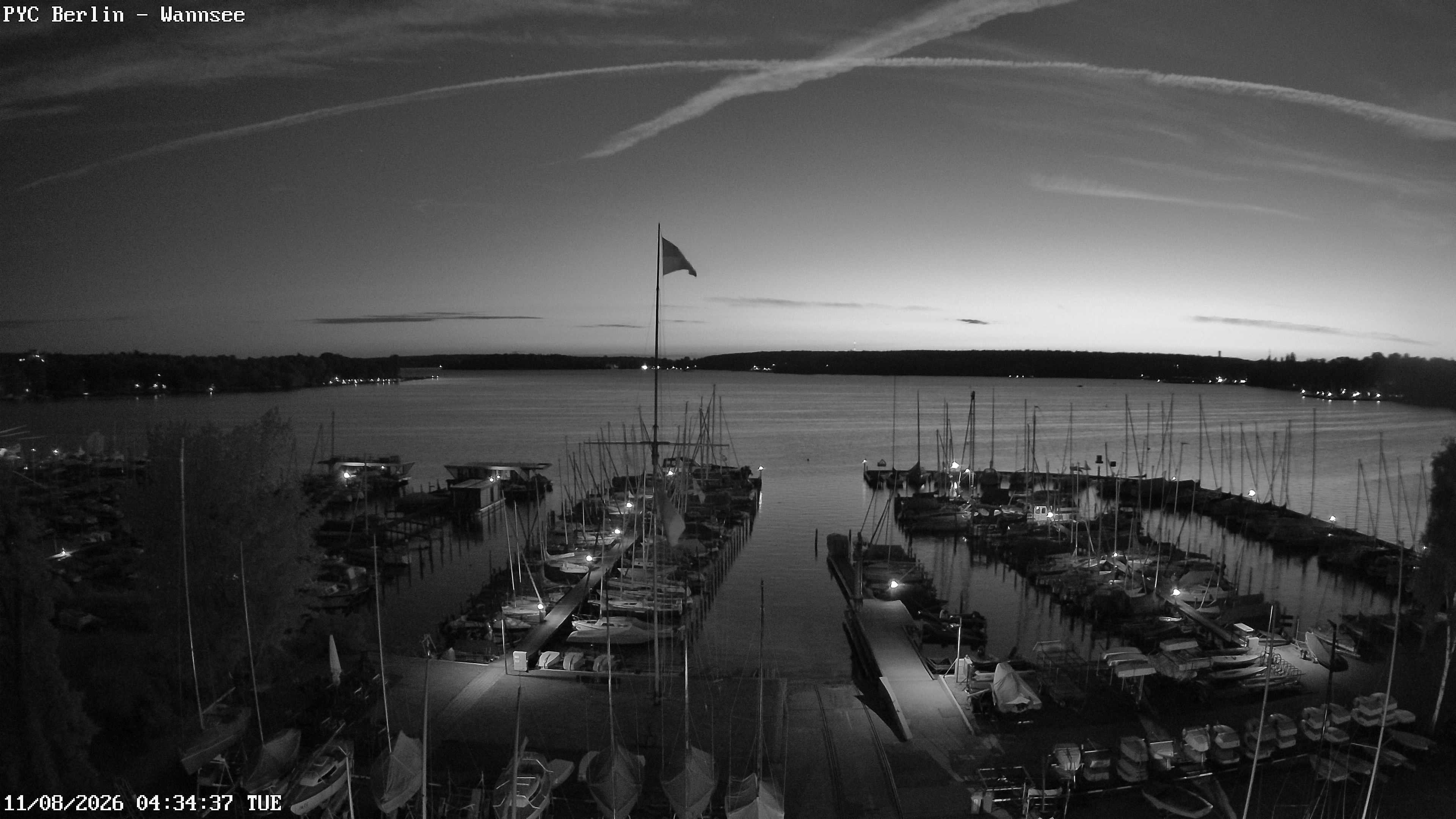 Archiv Foto Webcam Berlin: Potsdamer Yachtclub am Wannsee