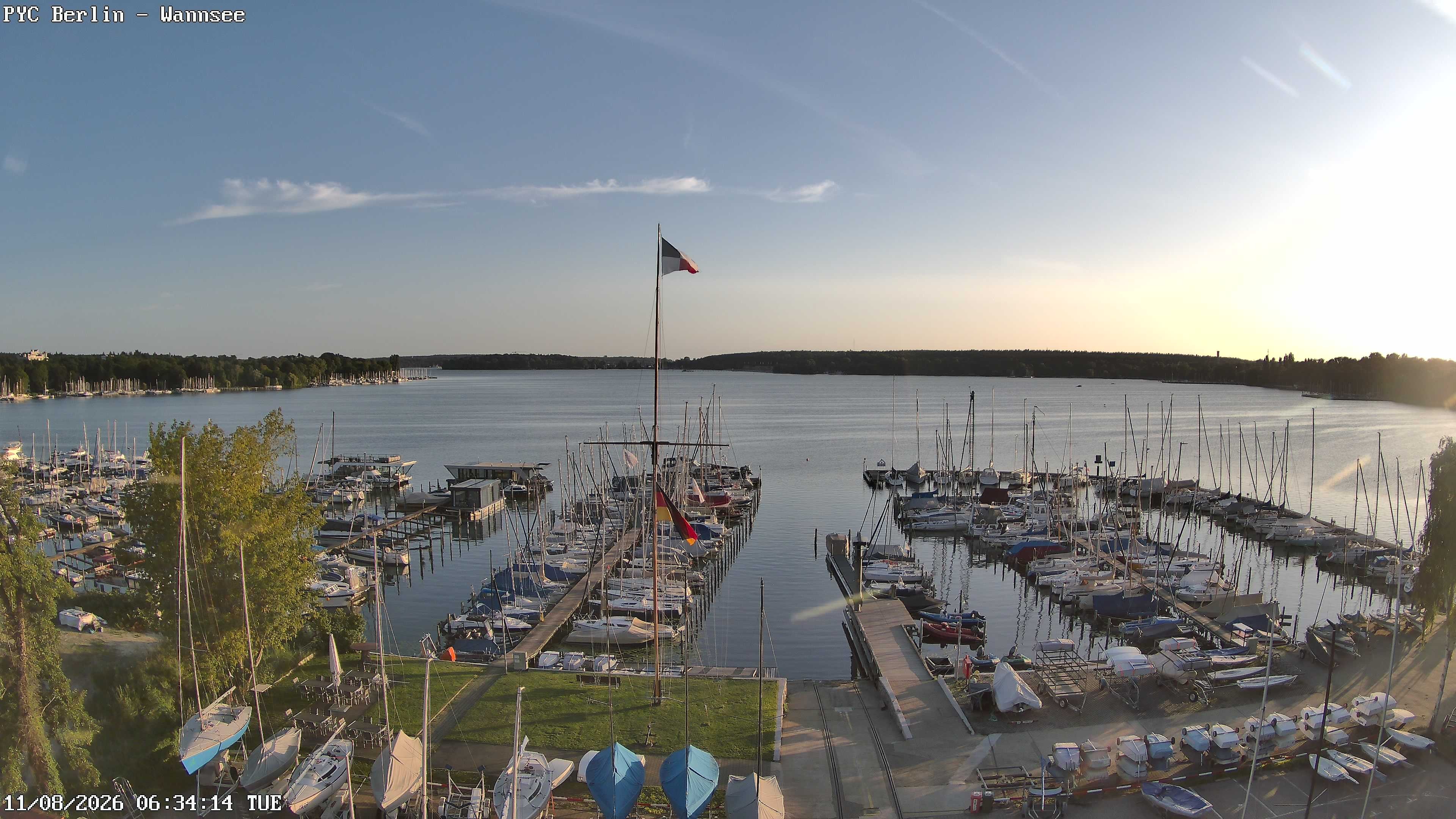 Archiv Foto Webcam Berlin: Potsdamer Yachtclub am Wannsee