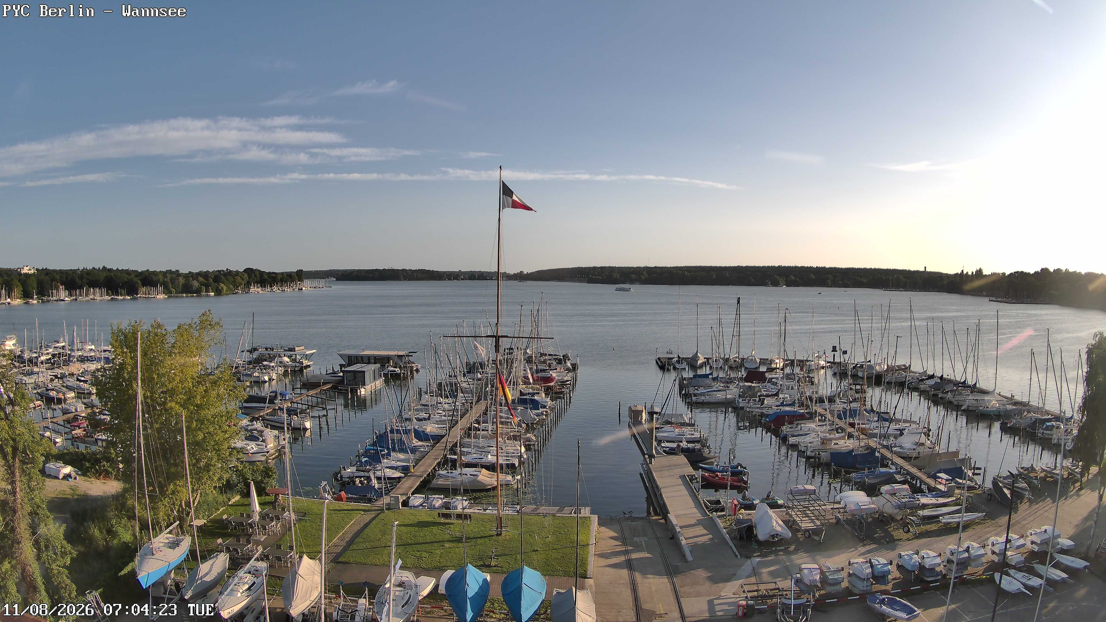 Archiv Foto Webcam Berlin: Potsdamer Yachtclub am Wannsee