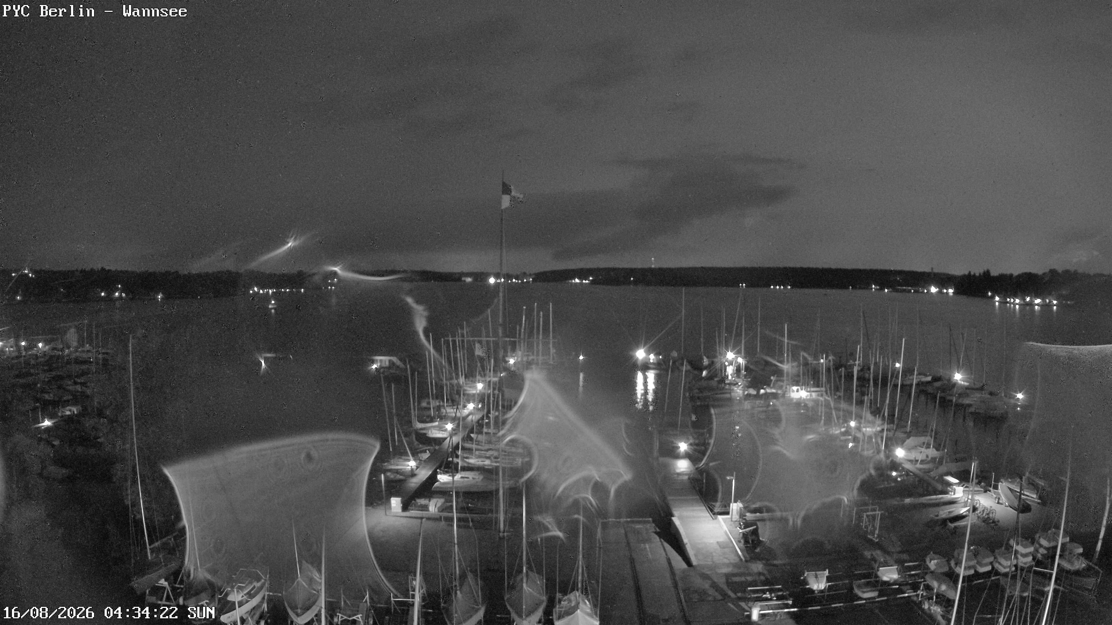 Archiv Foto Webcam Berlin: Potsdamer Yachtclub am Wannsee