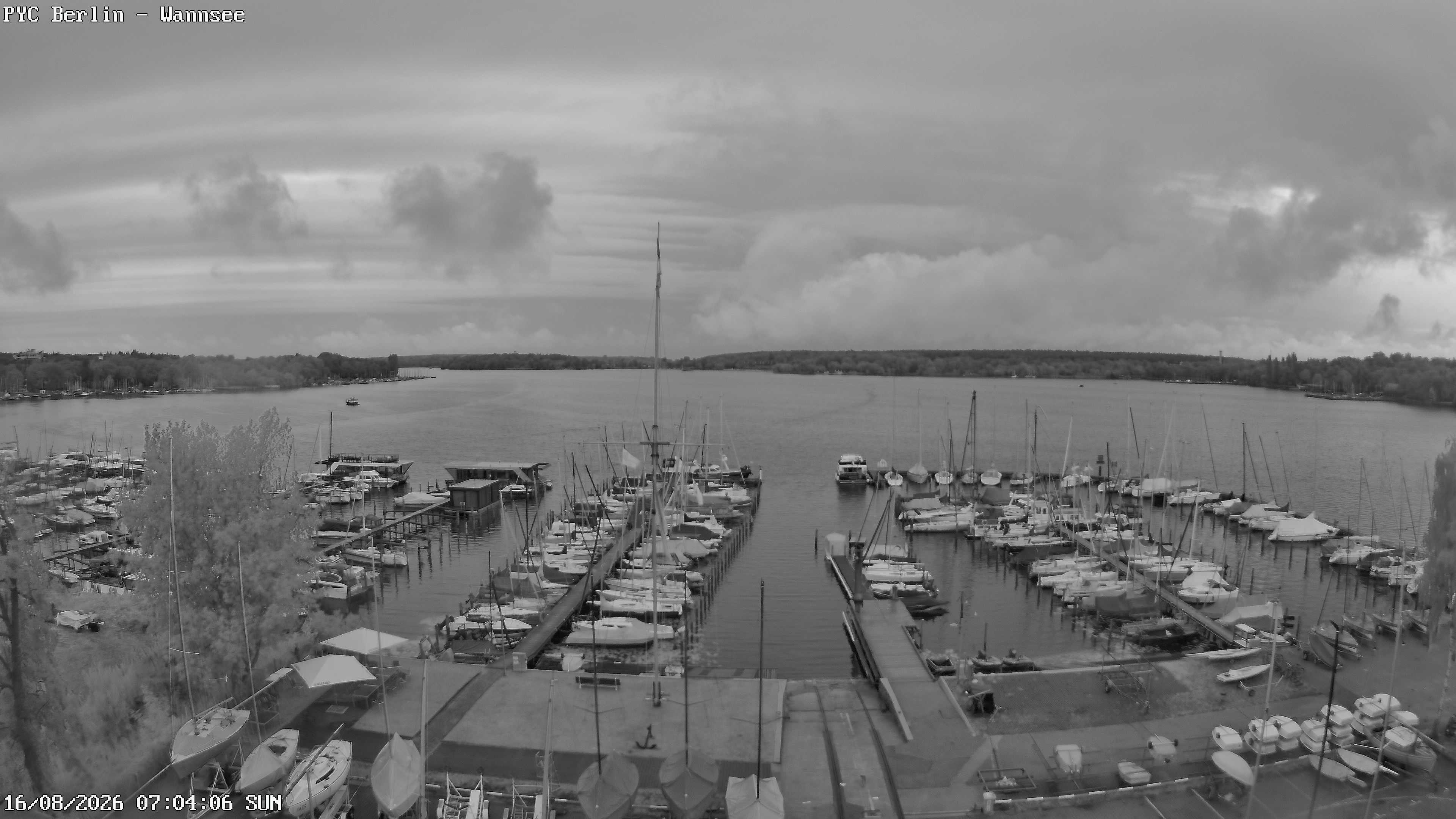Archiv Foto Webcam Berlin: Potsdamer Yachtclub am Wannsee