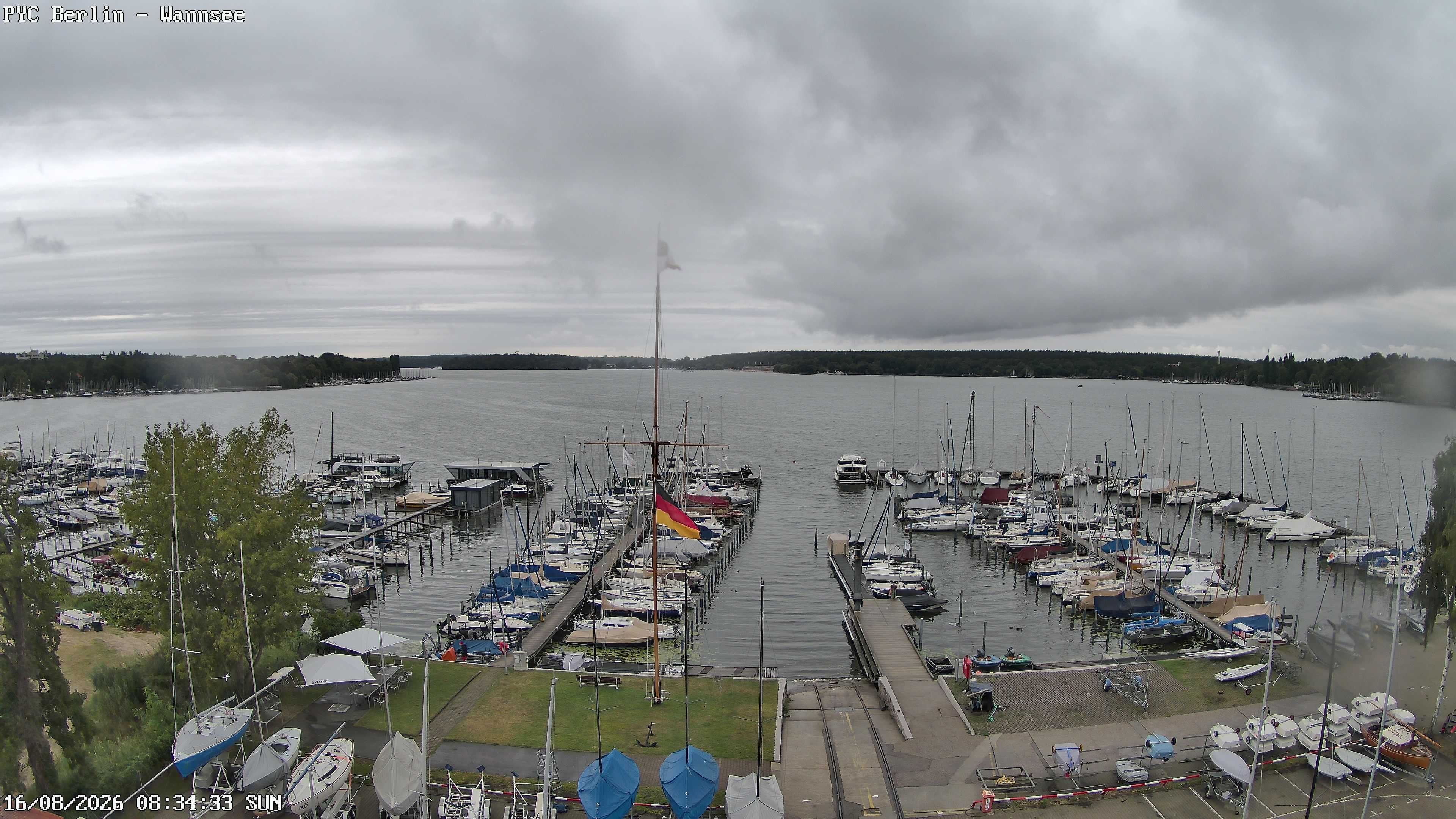Archiv Foto Webcam Berlin: Potsdamer Yachtclub am Wannsee