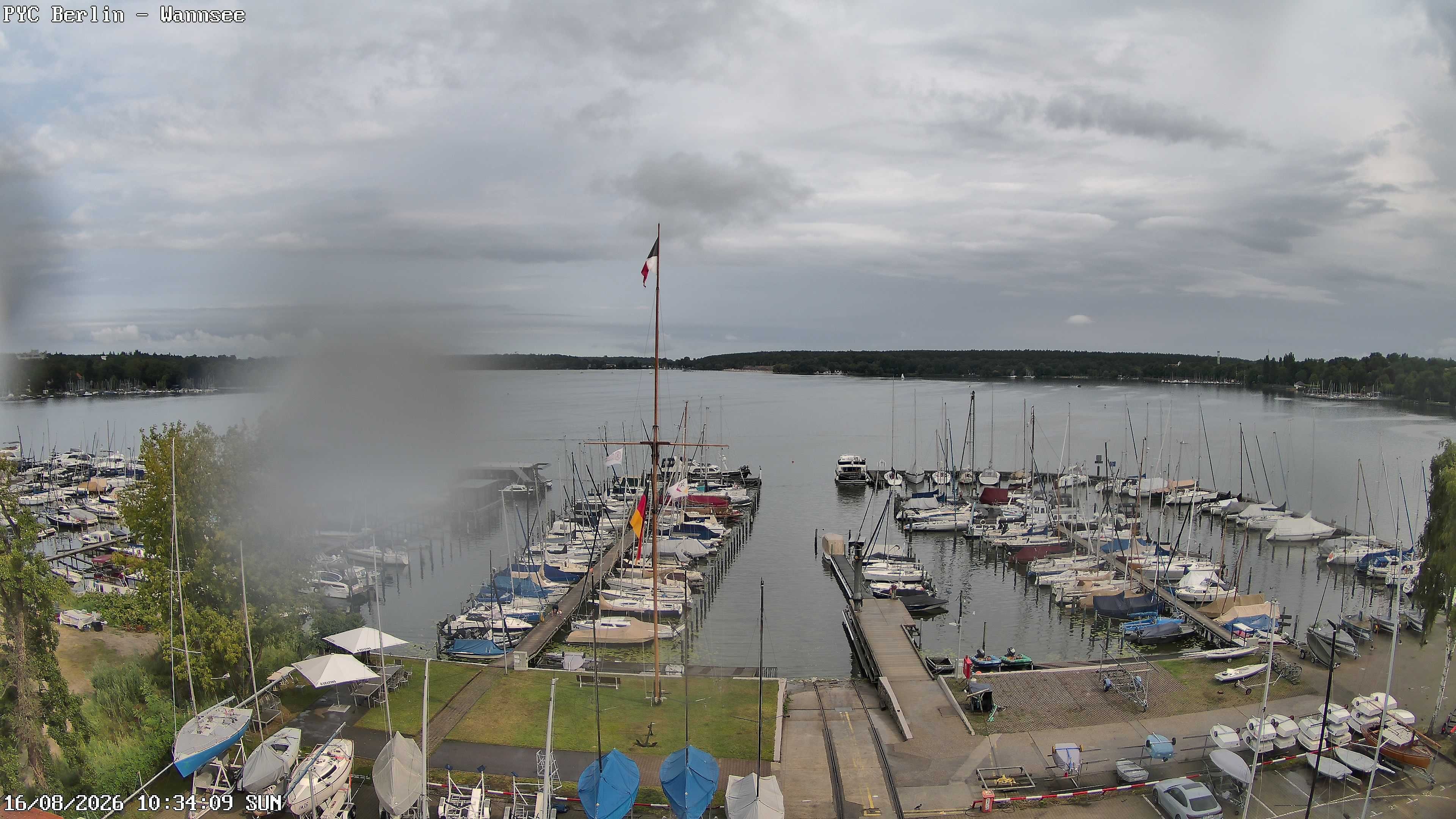 Archiv Foto Webcam Berlin: Potsdamer Yachtclub am Wannsee