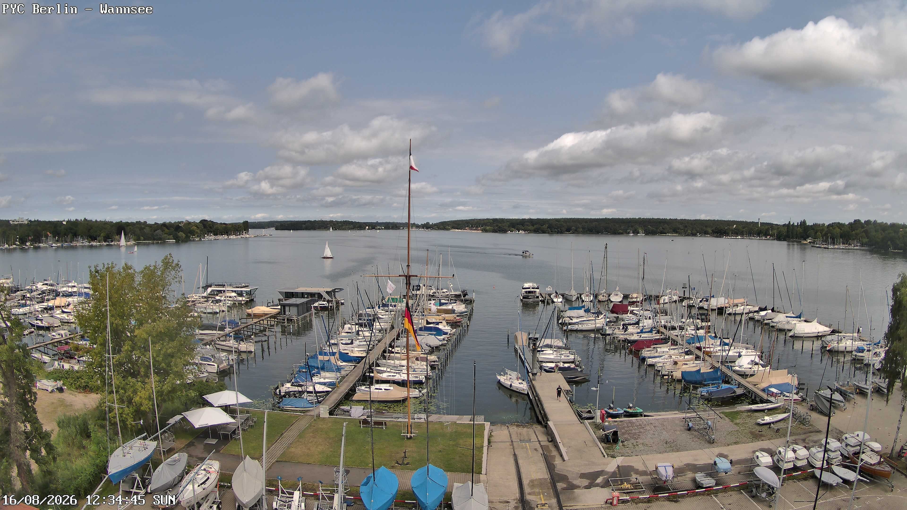 Archiv Foto Webcam Berlin: Potsdamer Yachtclub am Wannsee