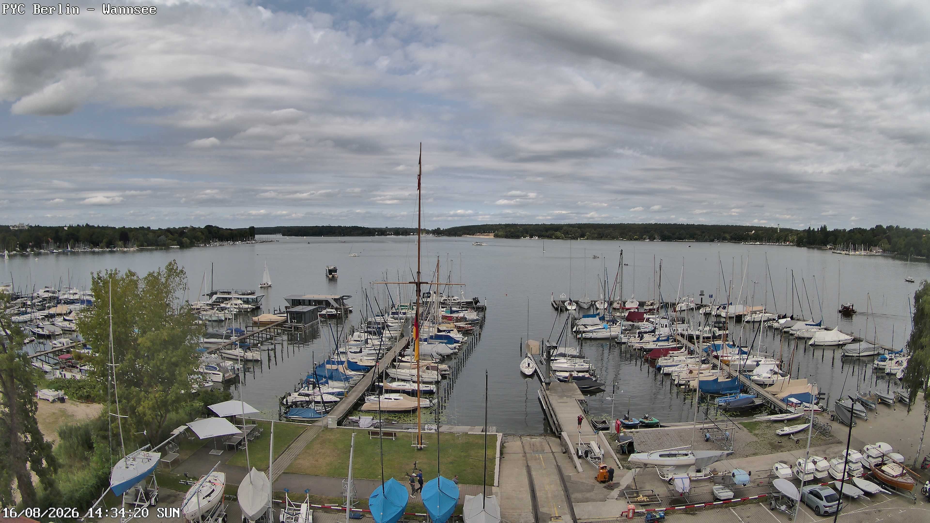 Archiv Foto Webcam Berlin: Potsdamer Yachtclub am Wannsee