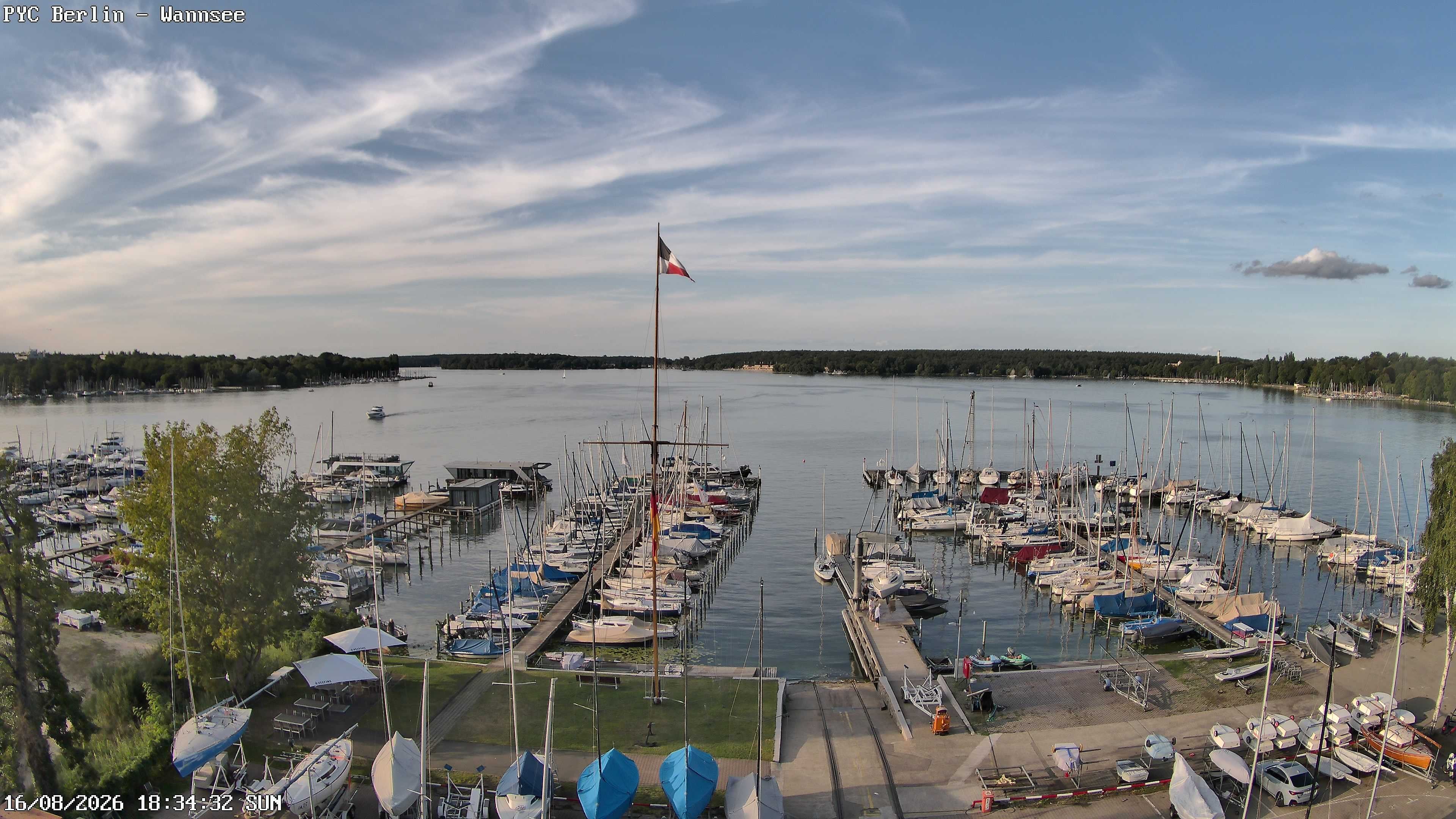 Archiv Foto Webcam Berlin: Potsdamer Yachtclub am Wannsee