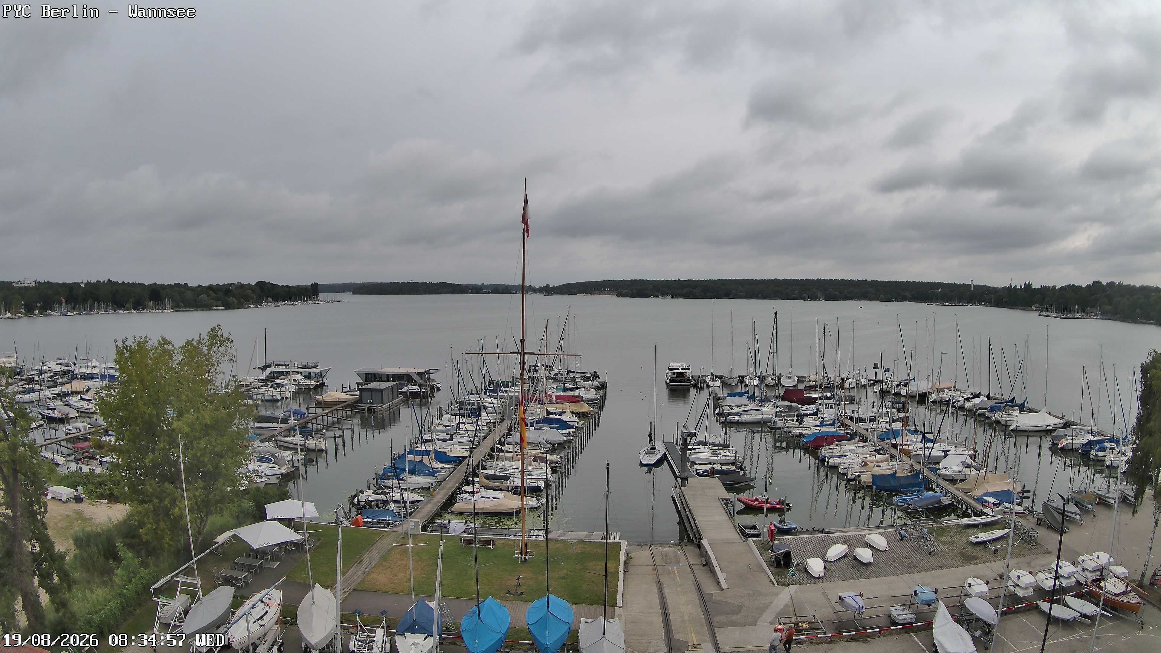 Archiv Foto Webcam Berlin: Potsdamer Yachtclub am Wannsee