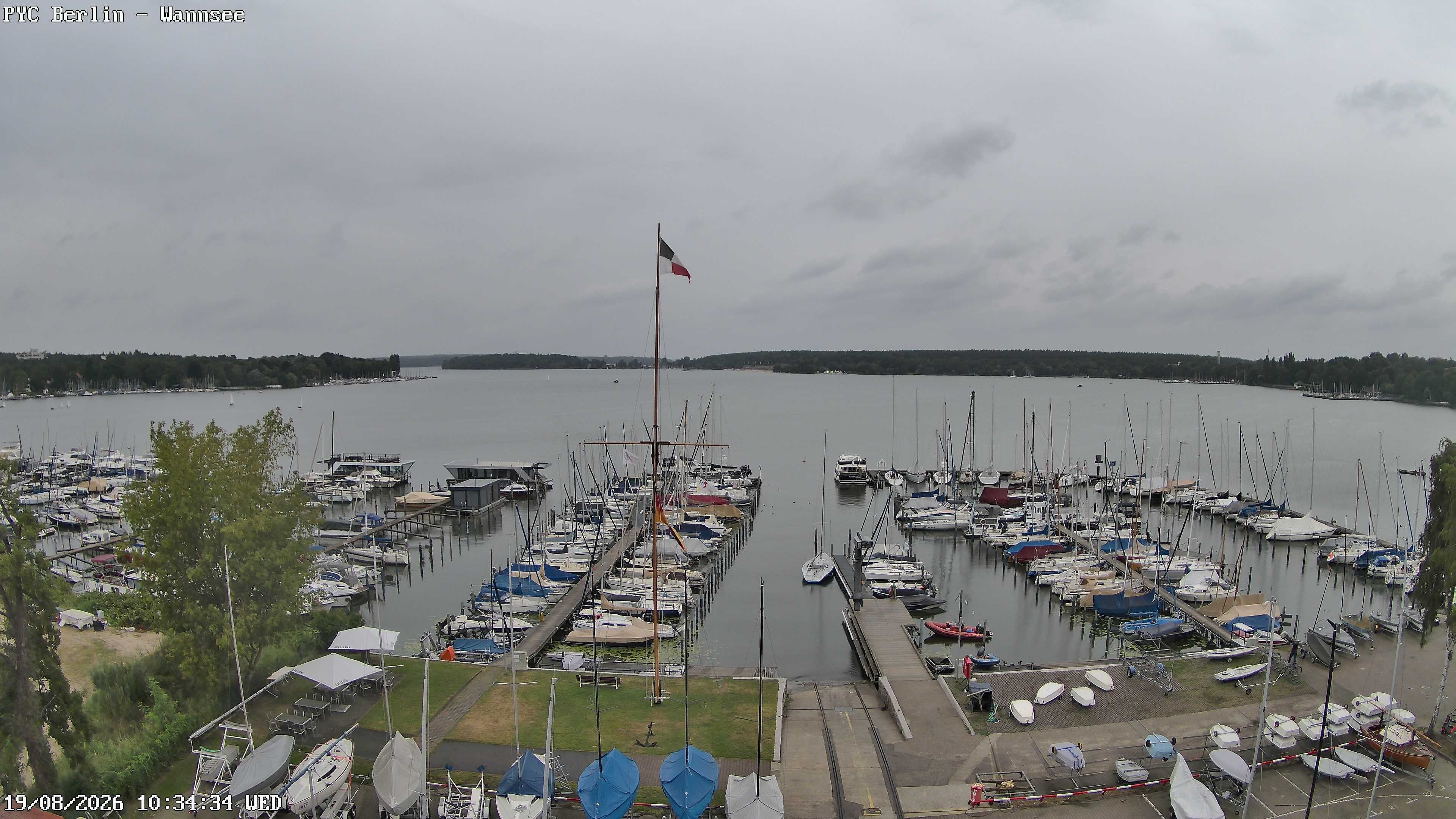 Archiv Foto Webcam Berlin: Potsdamer Yachtclub am Wannsee
