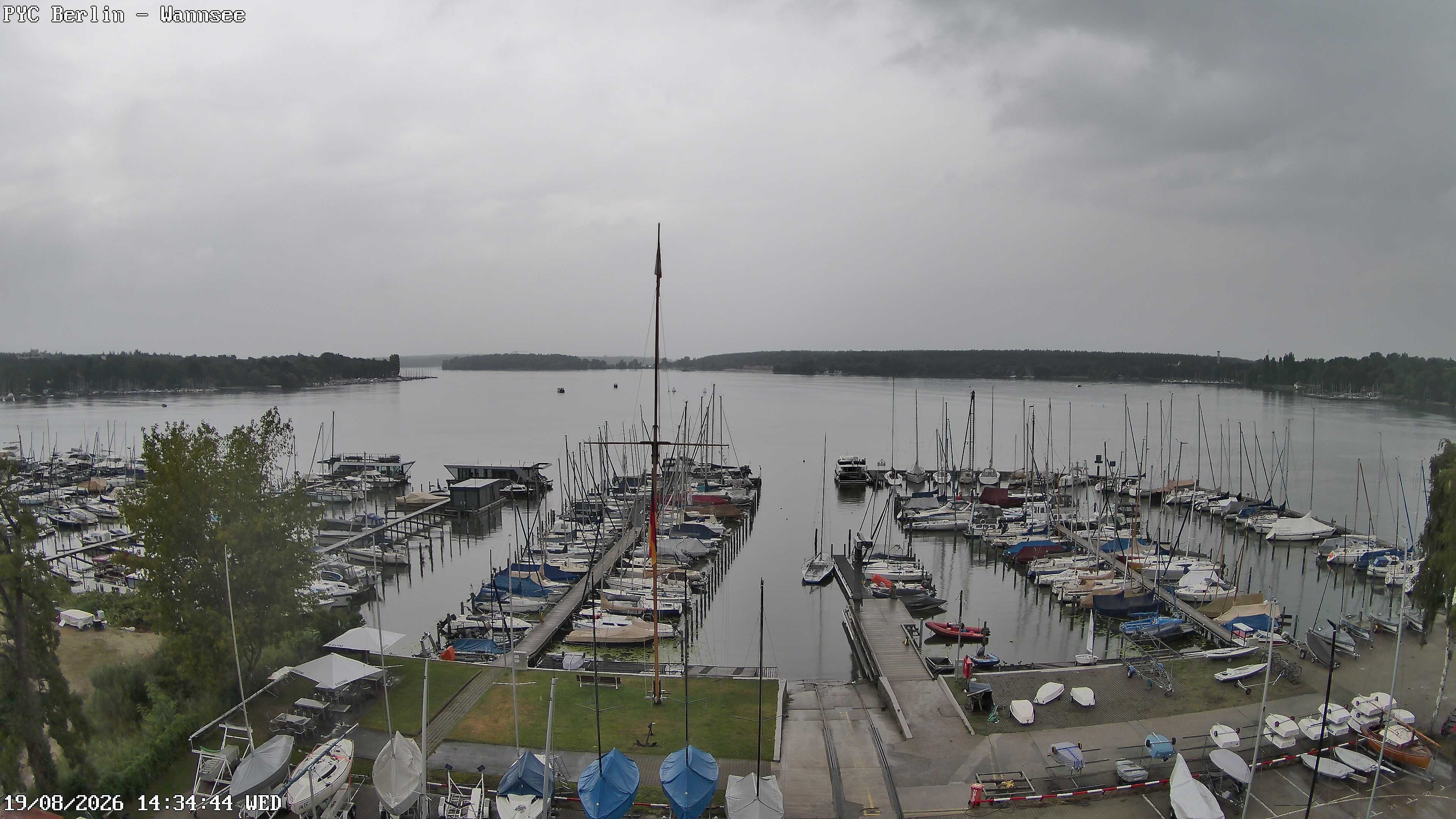 Archiv Foto Webcam Berlin: Potsdamer Yachtclub am Wannsee