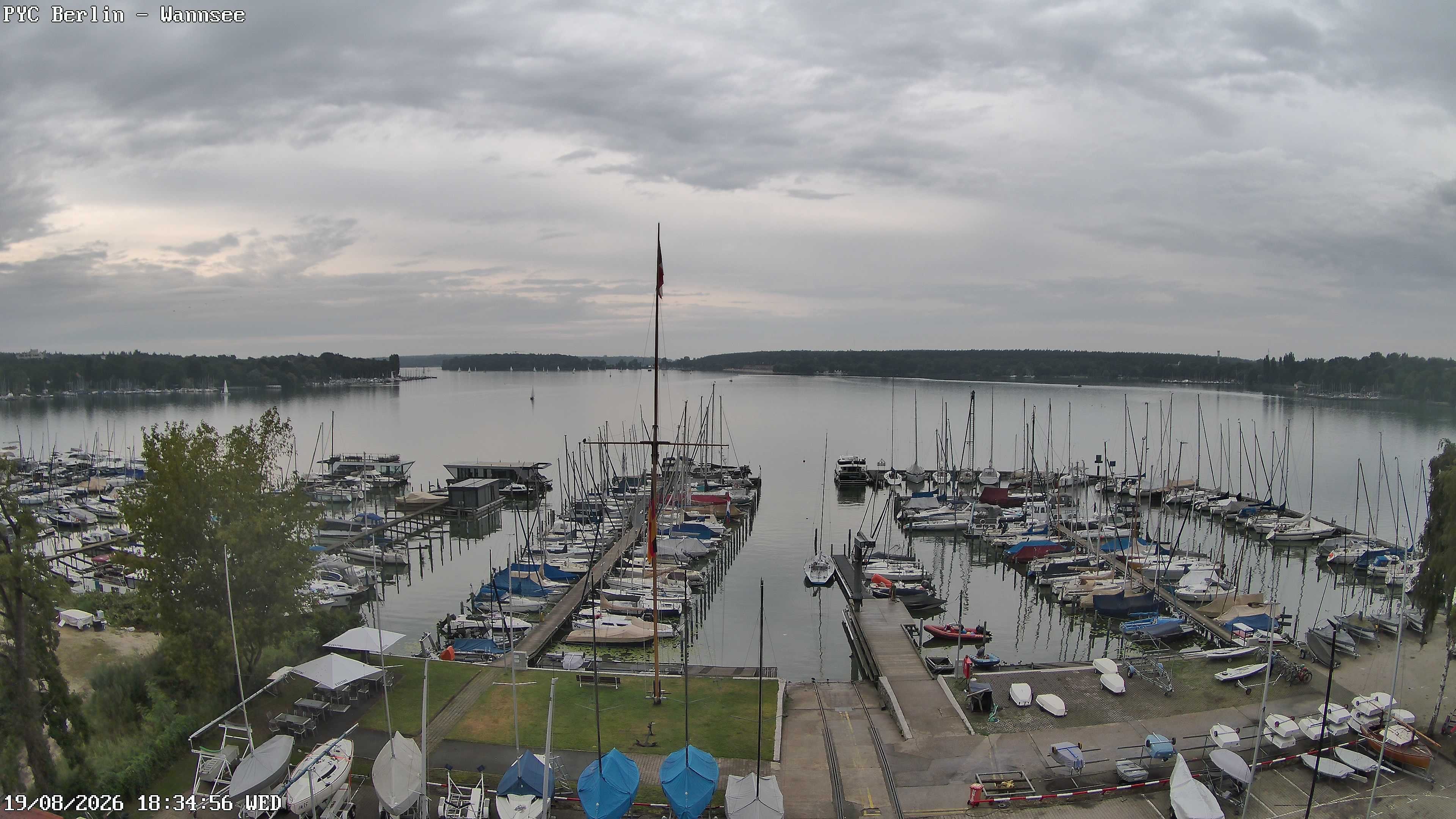 Archiv Foto Webcam Berlin: Potsdamer Yachtclub am Wannsee