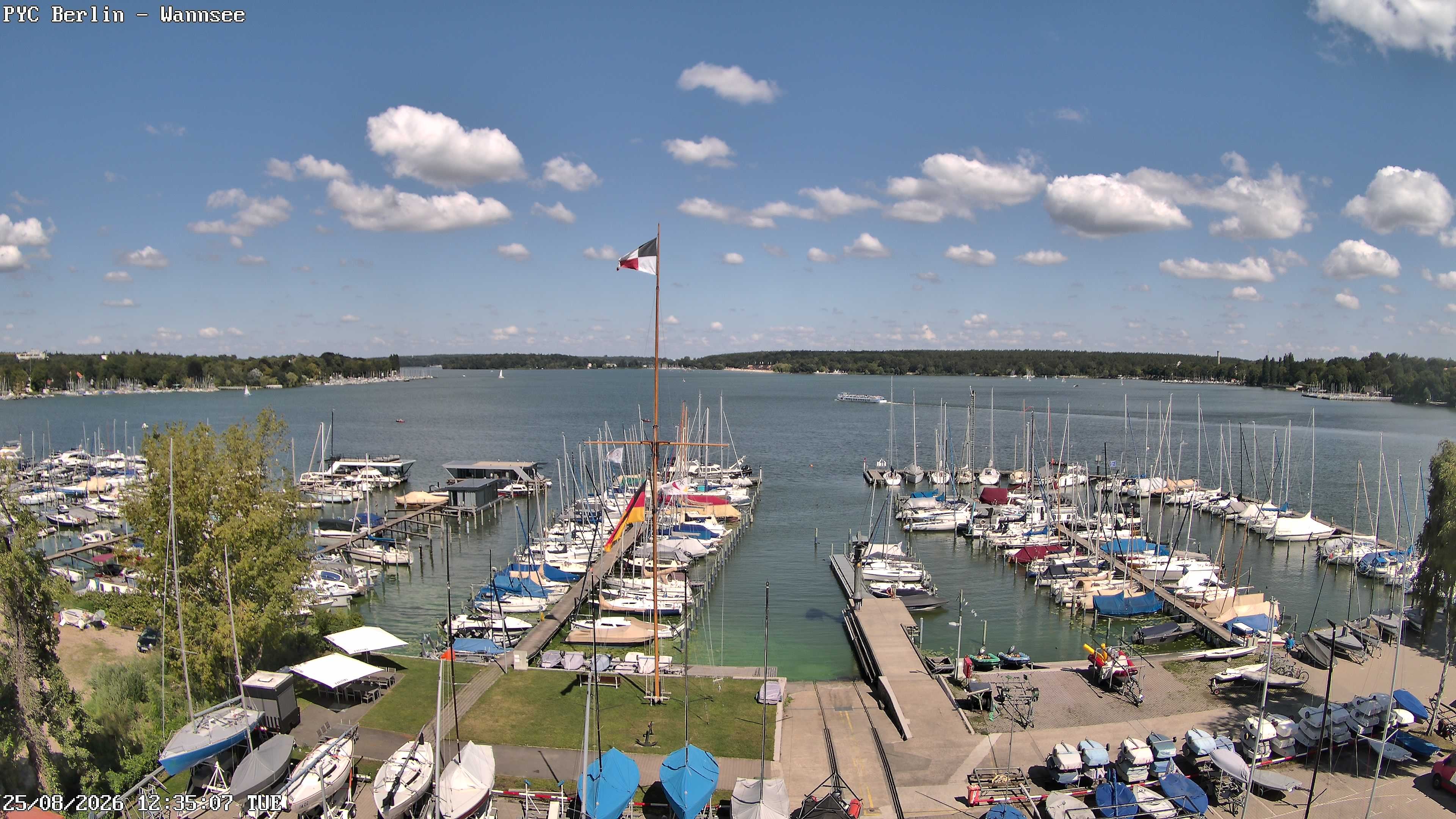 Archiv Foto Webcam Berlin: Potsdamer Yachtclub am Wannsee