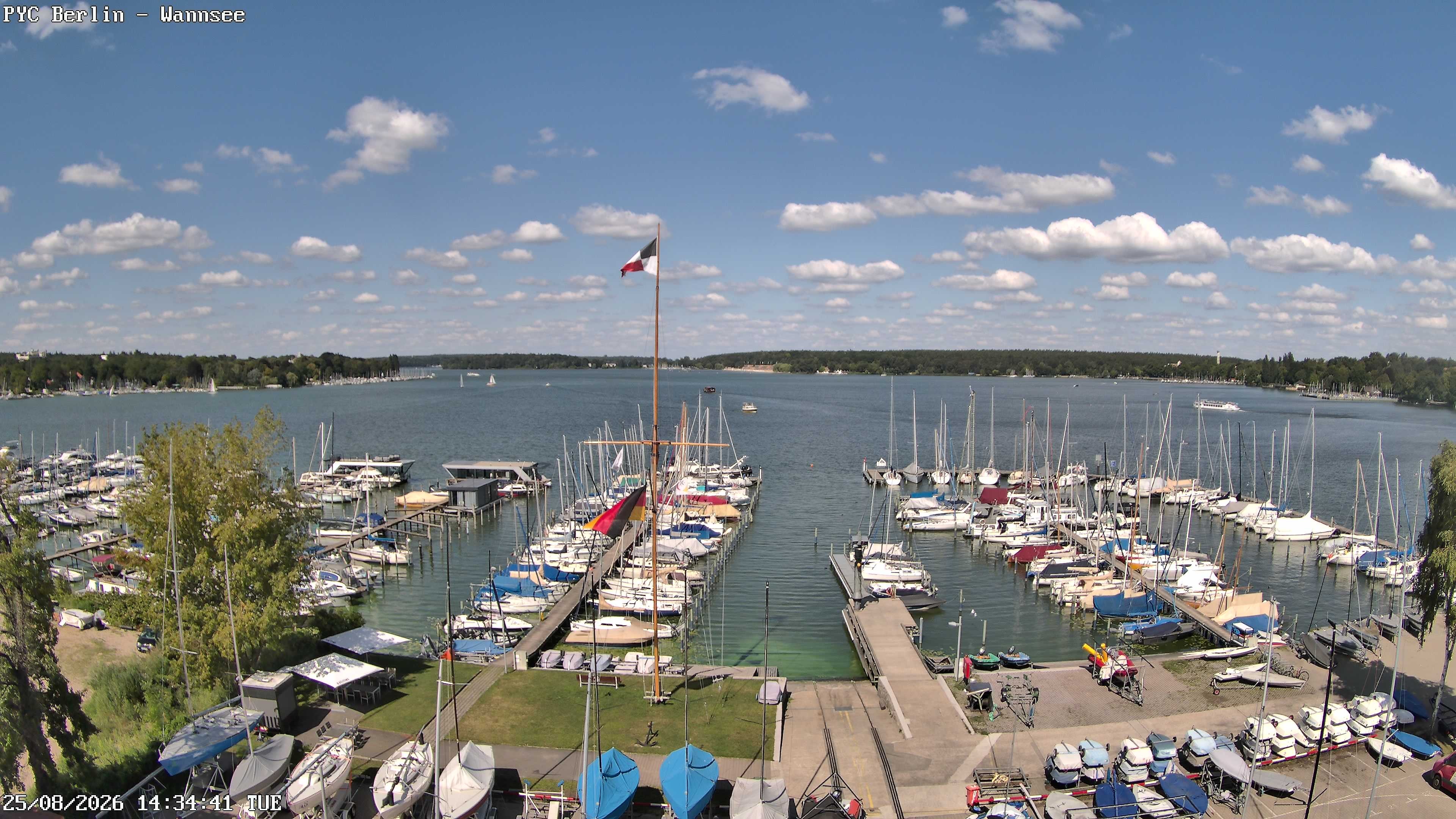 Archiv Foto Webcam Berlin: Potsdamer Yachtclub am Wannsee