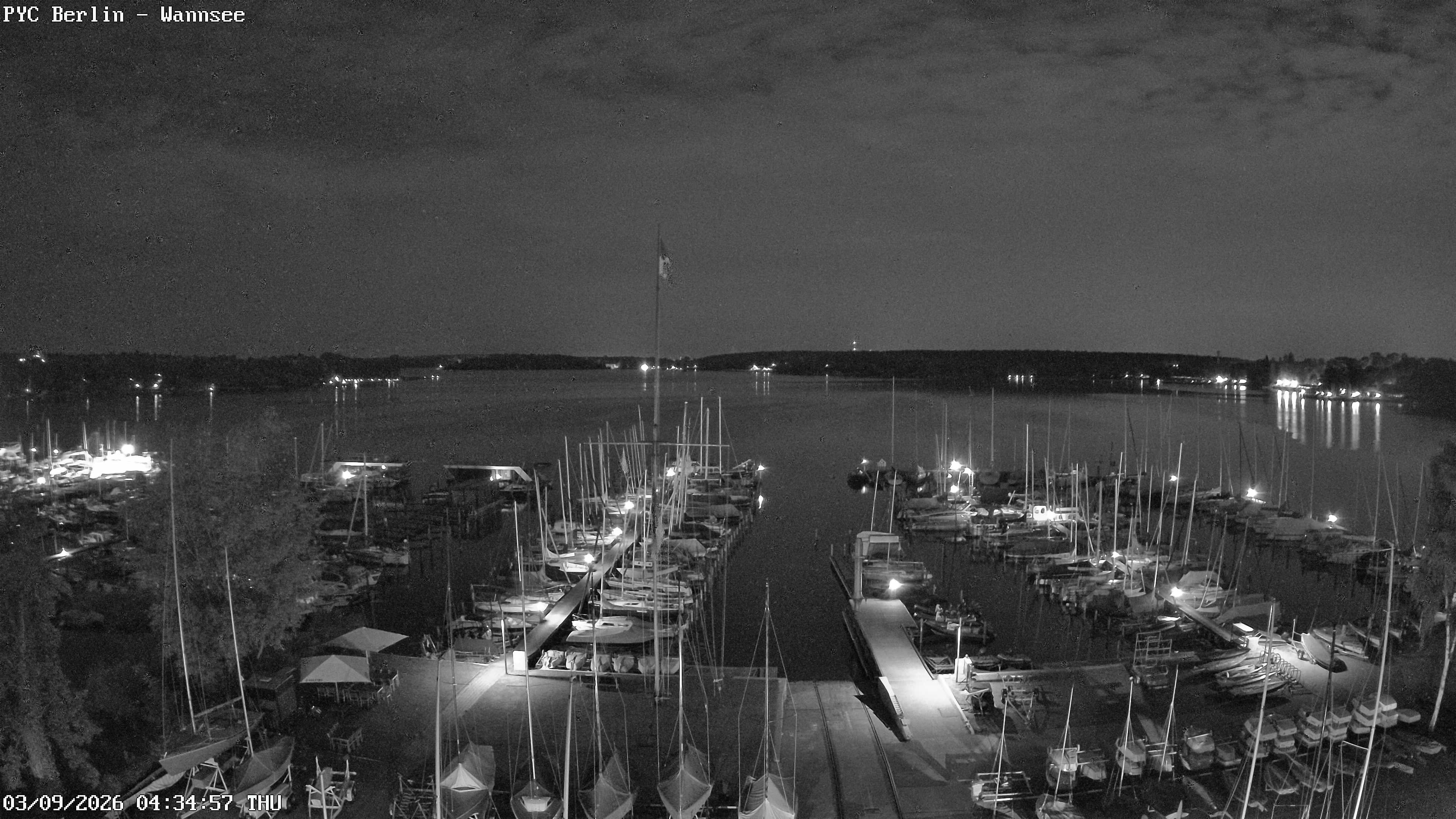 Archiv Foto Webcam Berlin: Potsdamer Yachtclub am Wannsee