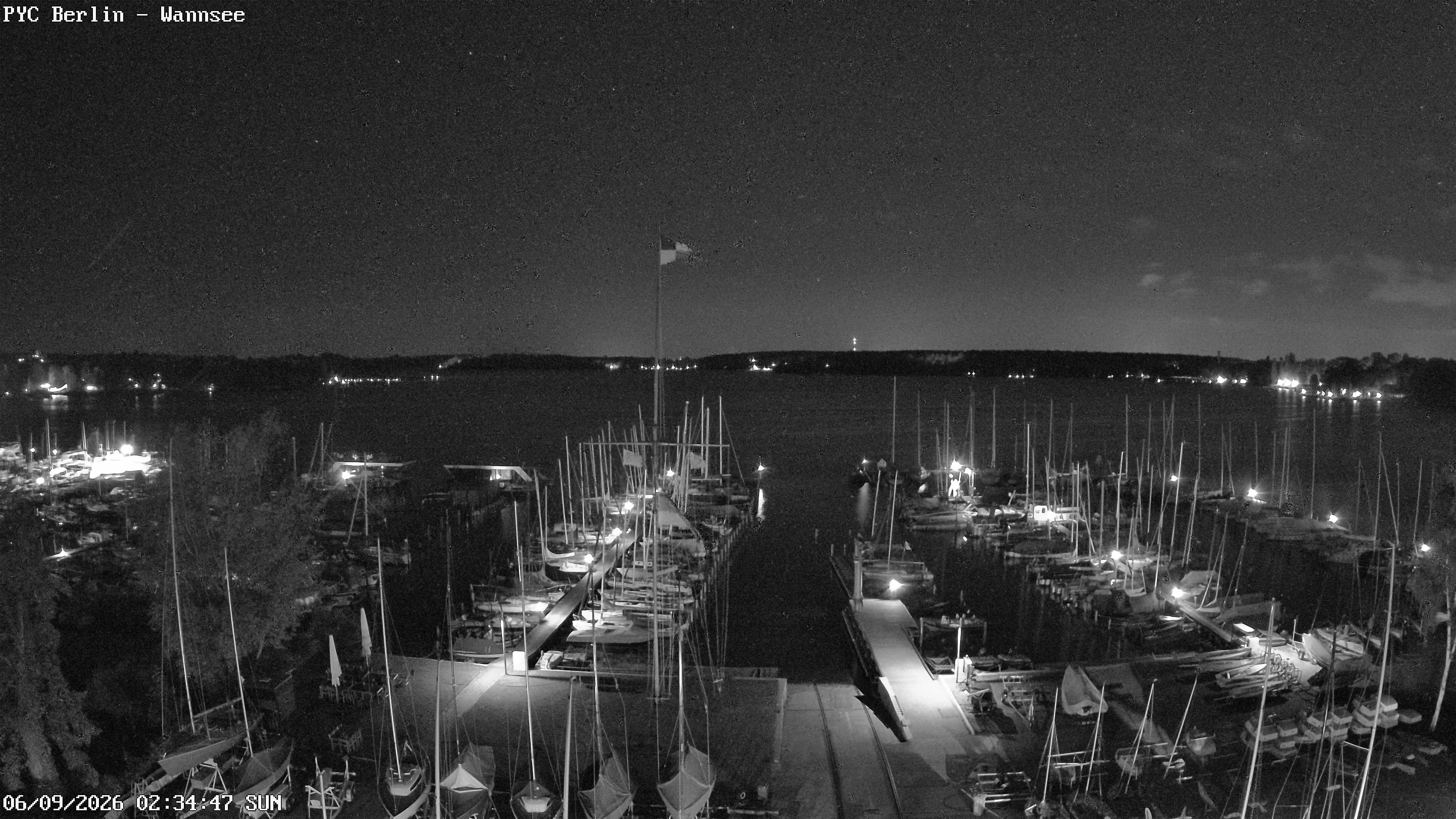 Archiv Foto Webcam Berlin: Potsdamer Yachtclub am Wannsee