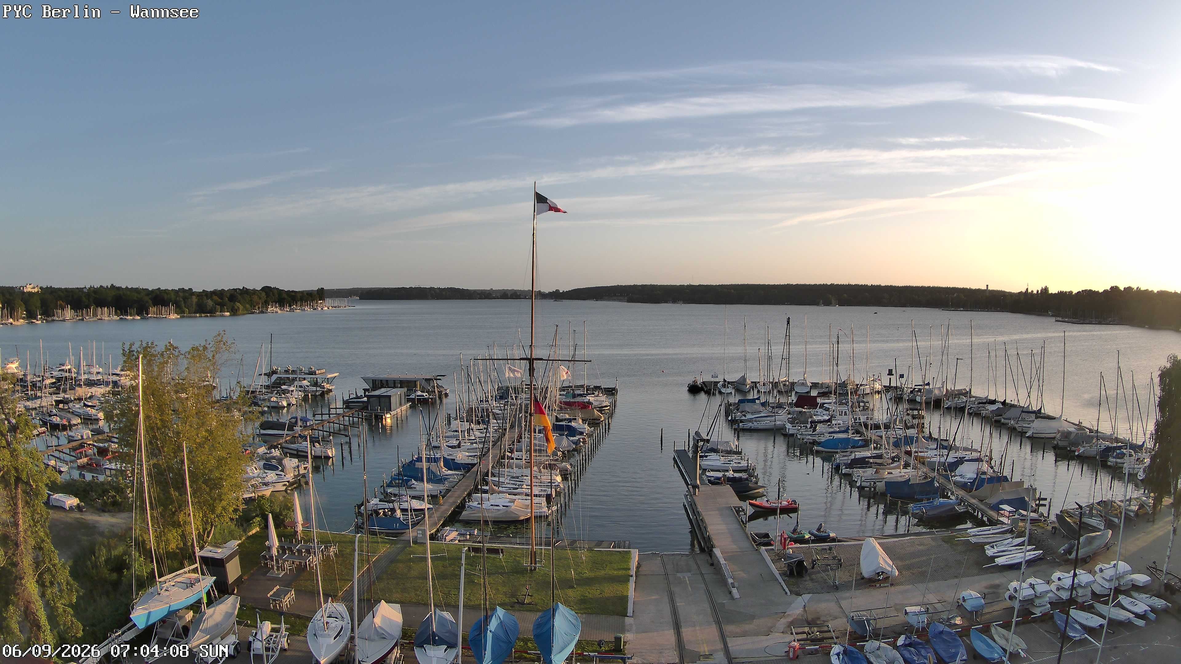 Archiv Foto Webcam Berlin: Potsdamer Yachtclub am Wannsee