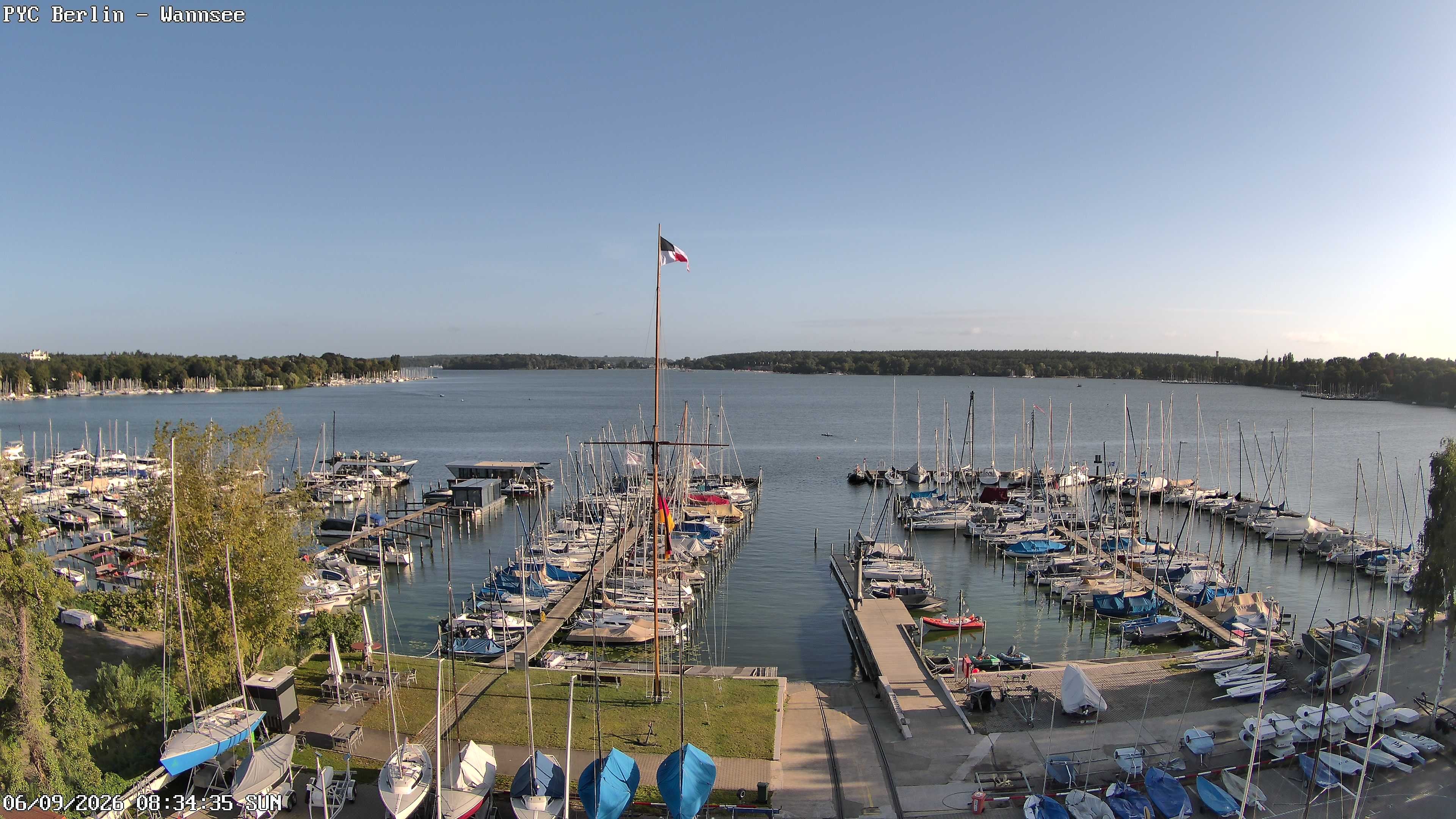 Archiv Foto Webcam Berlin: Potsdamer Yachtclub am Wannsee