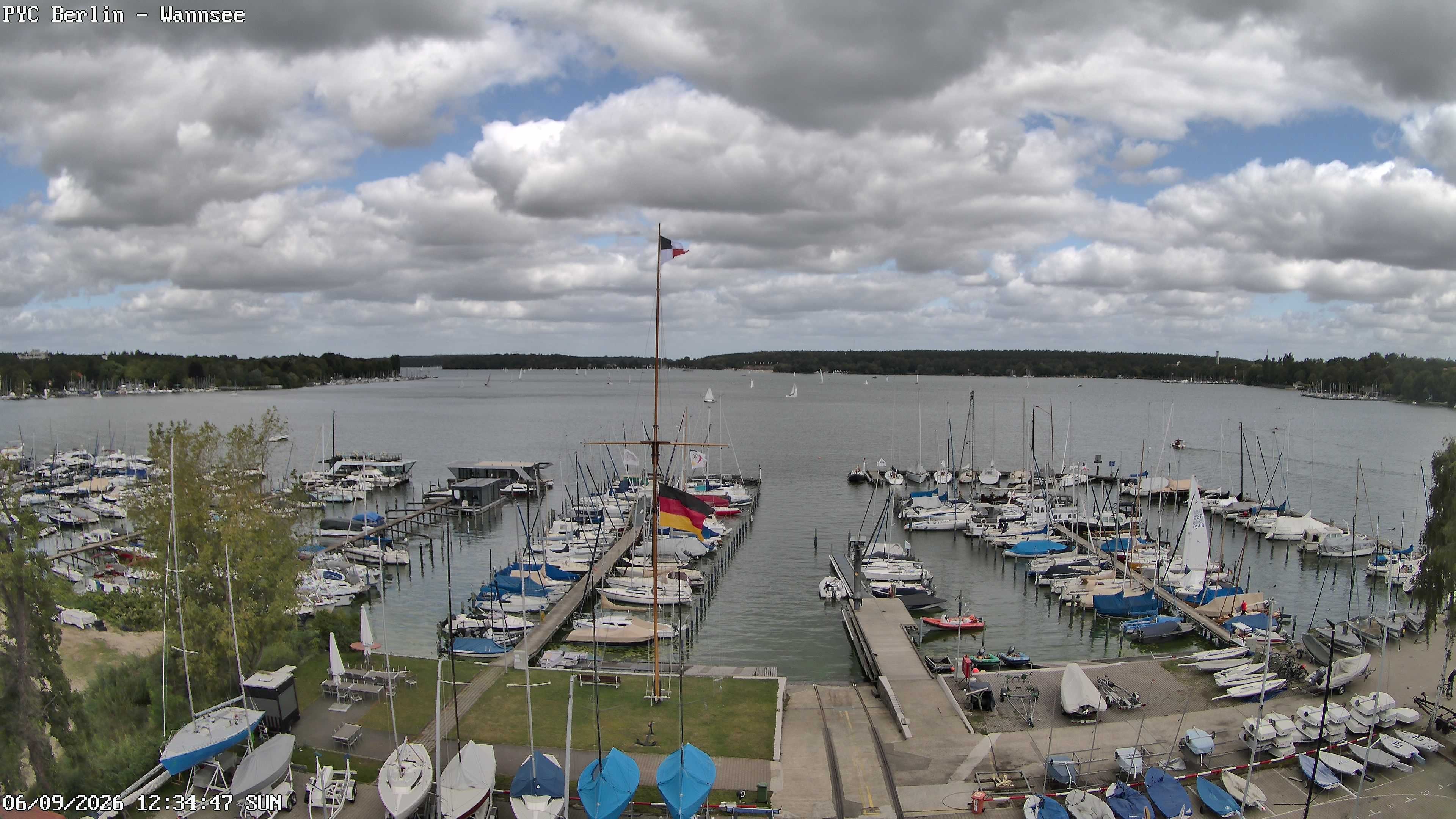 Archiv Foto Webcam Berlin: Potsdamer Yachtclub am Wannsee