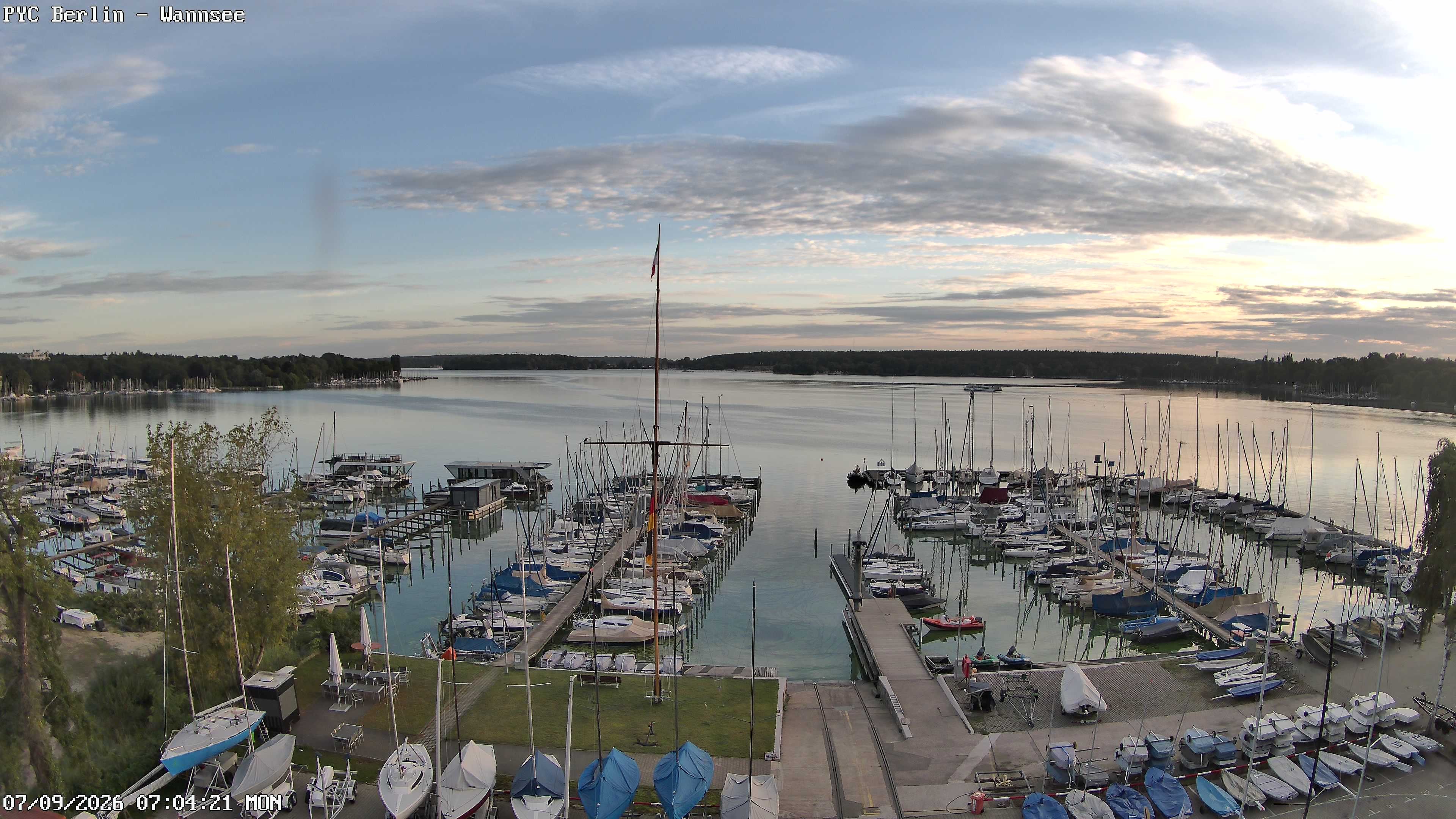 Archiv Foto Webcam Berlin: Potsdamer Yachtclub am Wannsee