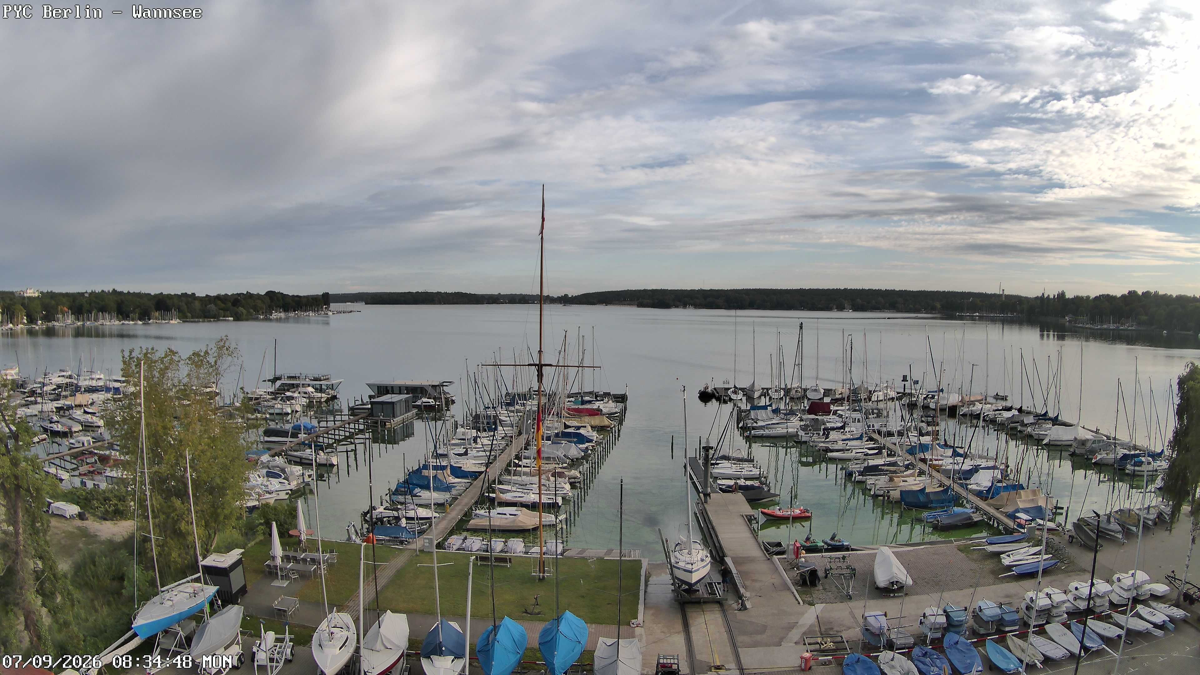 Archiv Foto Webcam Berlin: Potsdamer Yachtclub am Wannsee