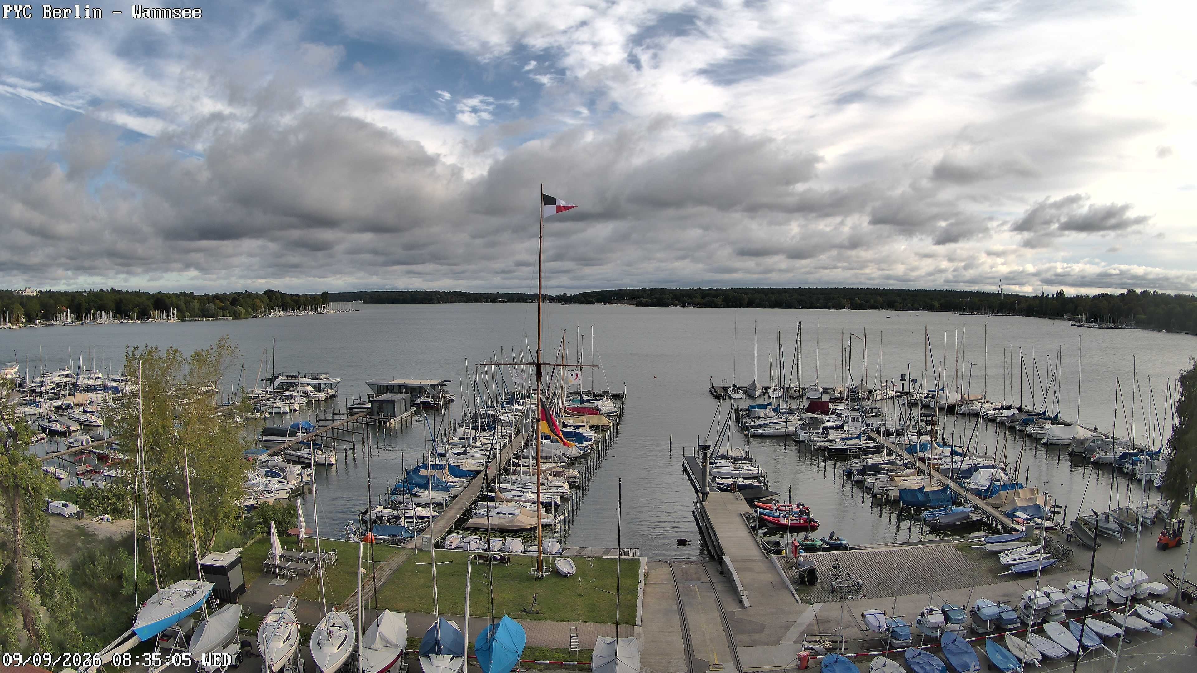 Archiv Foto Webcam Berlin: Potsdamer Yachtclub am Wannsee