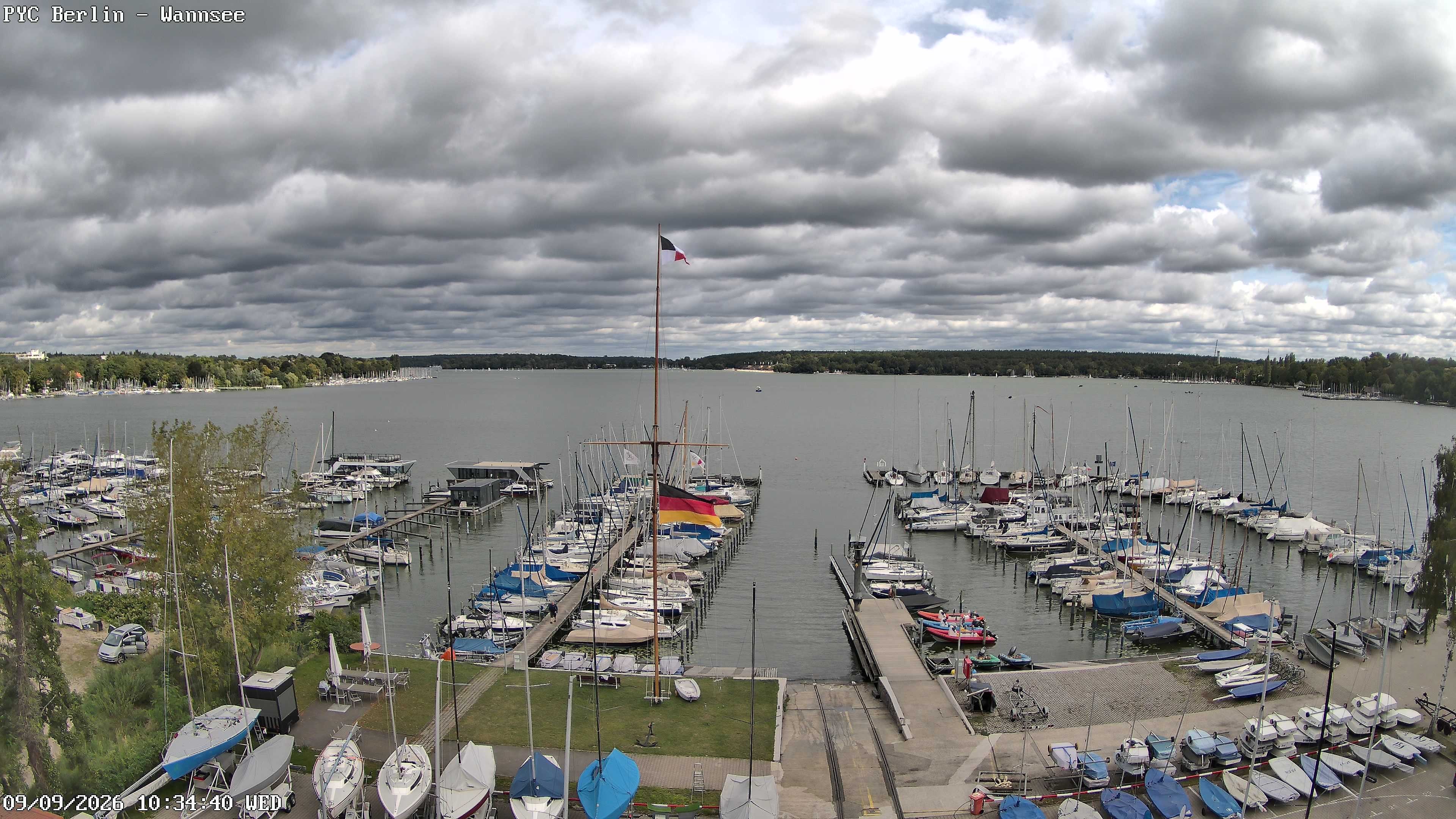 Archiv Foto Webcam Berlin: Potsdamer Yachtclub am Wannsee
