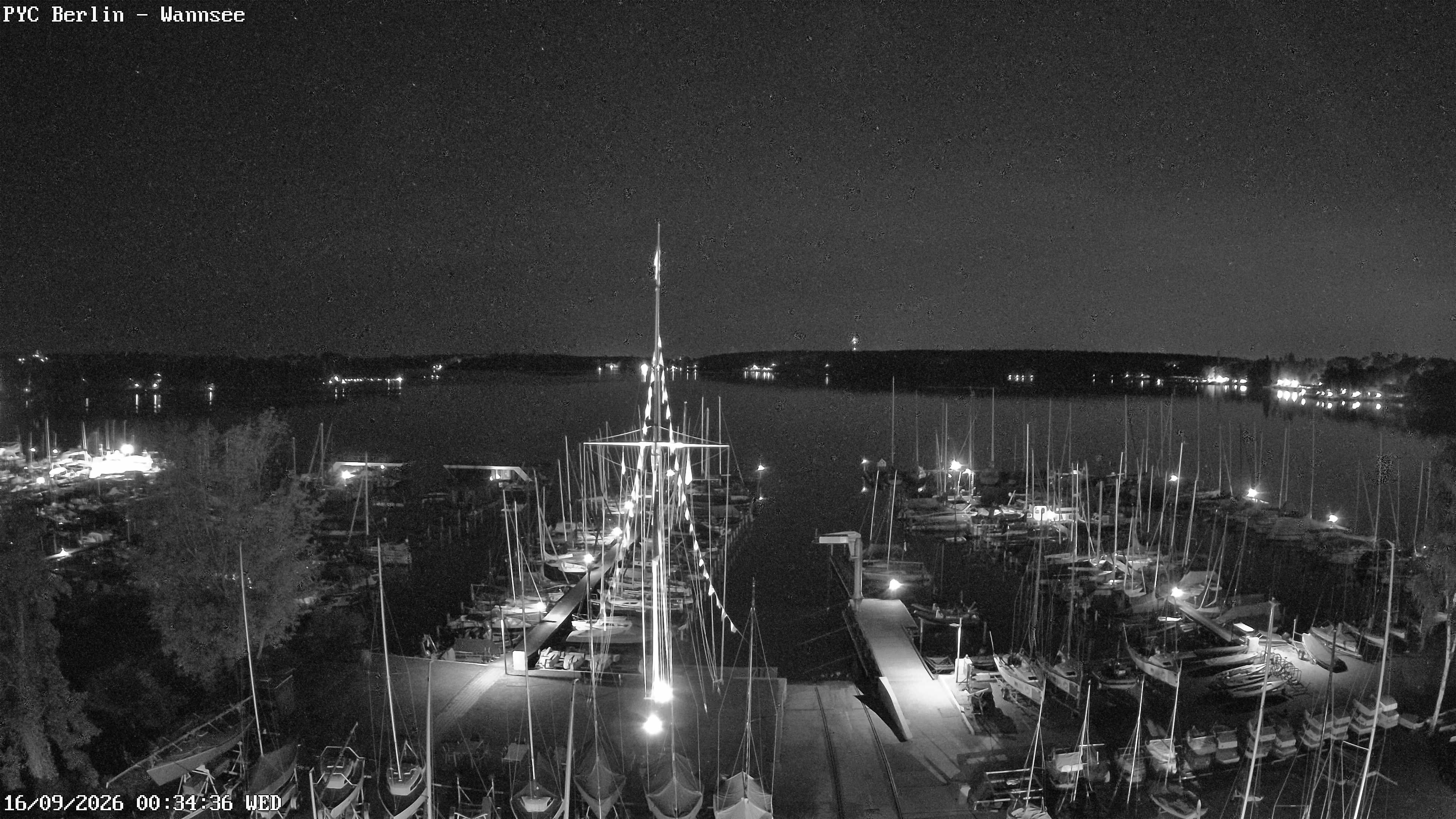 Archiv Foto Webcam Berlin: Potsdamer Yachtclub am Wannsee
