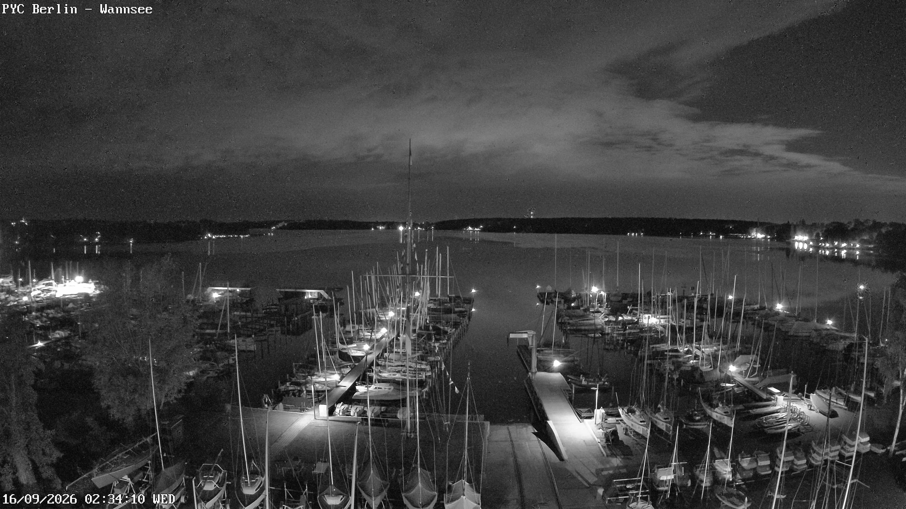 Archiv Foto Webcam Berlin: Potsdamer Yachtclub am Wannsee