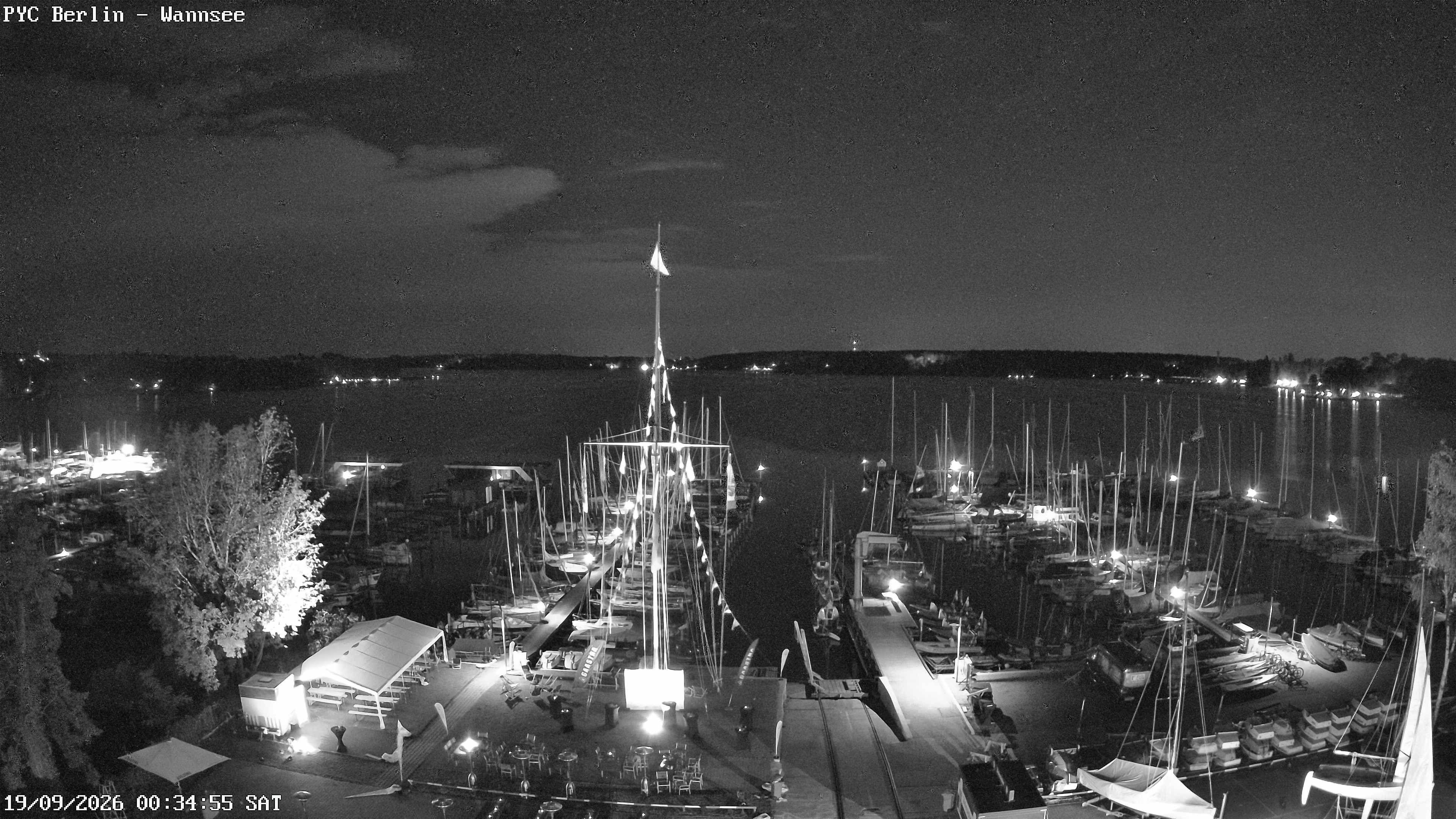 Archiv Foto Webcam Berlin: Potsdamer Yachtclub am Wannsee