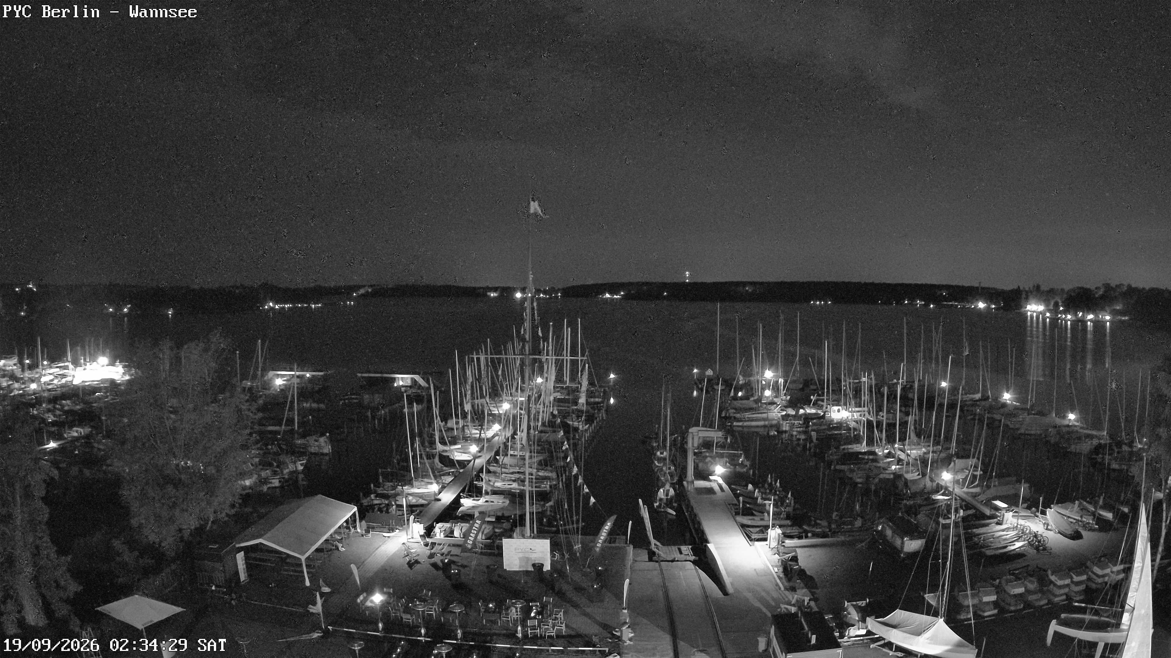 Archiv Foto Webcam Berlin: Potsdamer Yachtclub am Wannsee