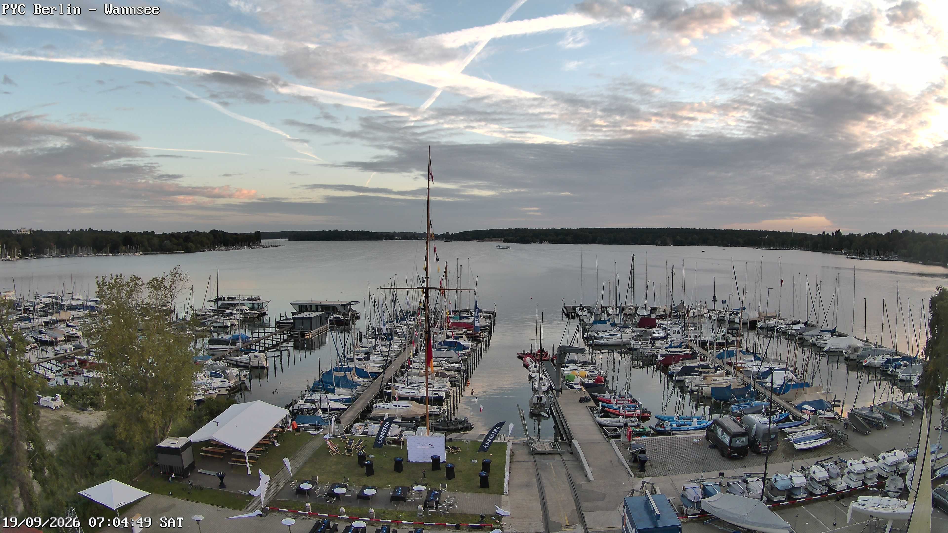 Archiv Foto Webcam Berlin: Potsdamer Yachtclub am Wannsee