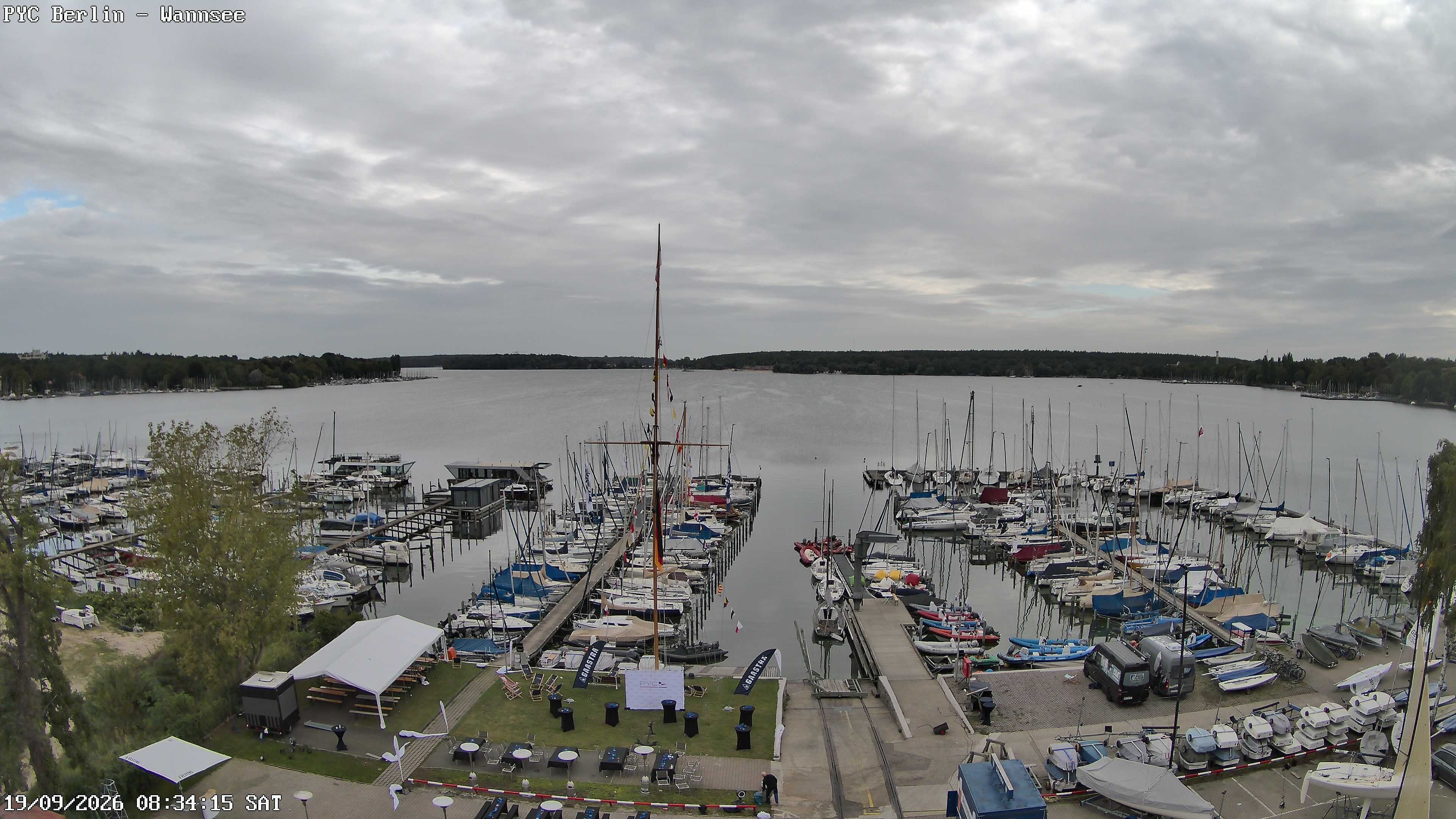 Archiv Foto Webcam Berlin: Potsdamer Yachtclub am Wannsee