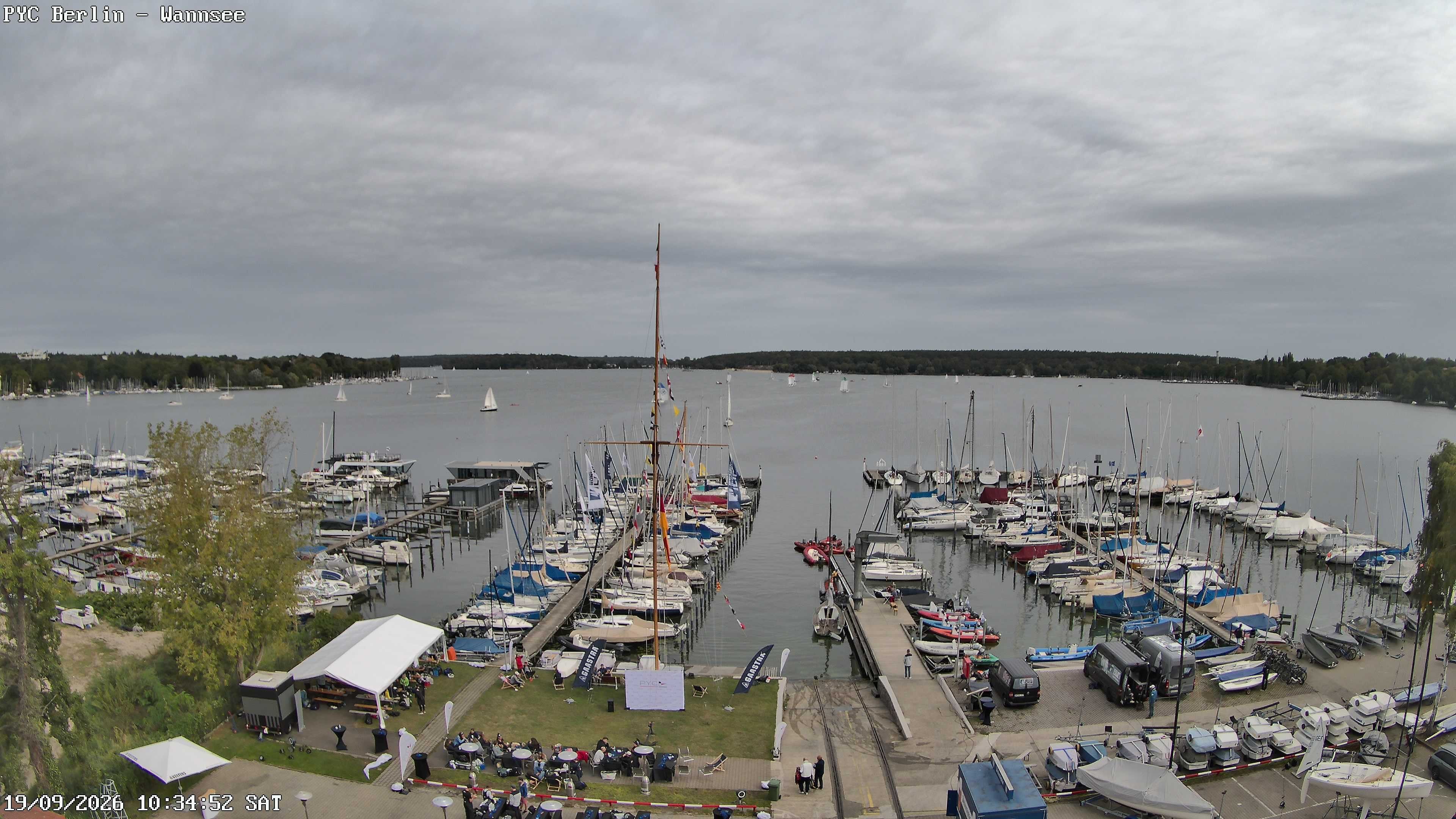 Archiv Foto Webcam Berlin: Potsdamer Yachtclub am Wannsee