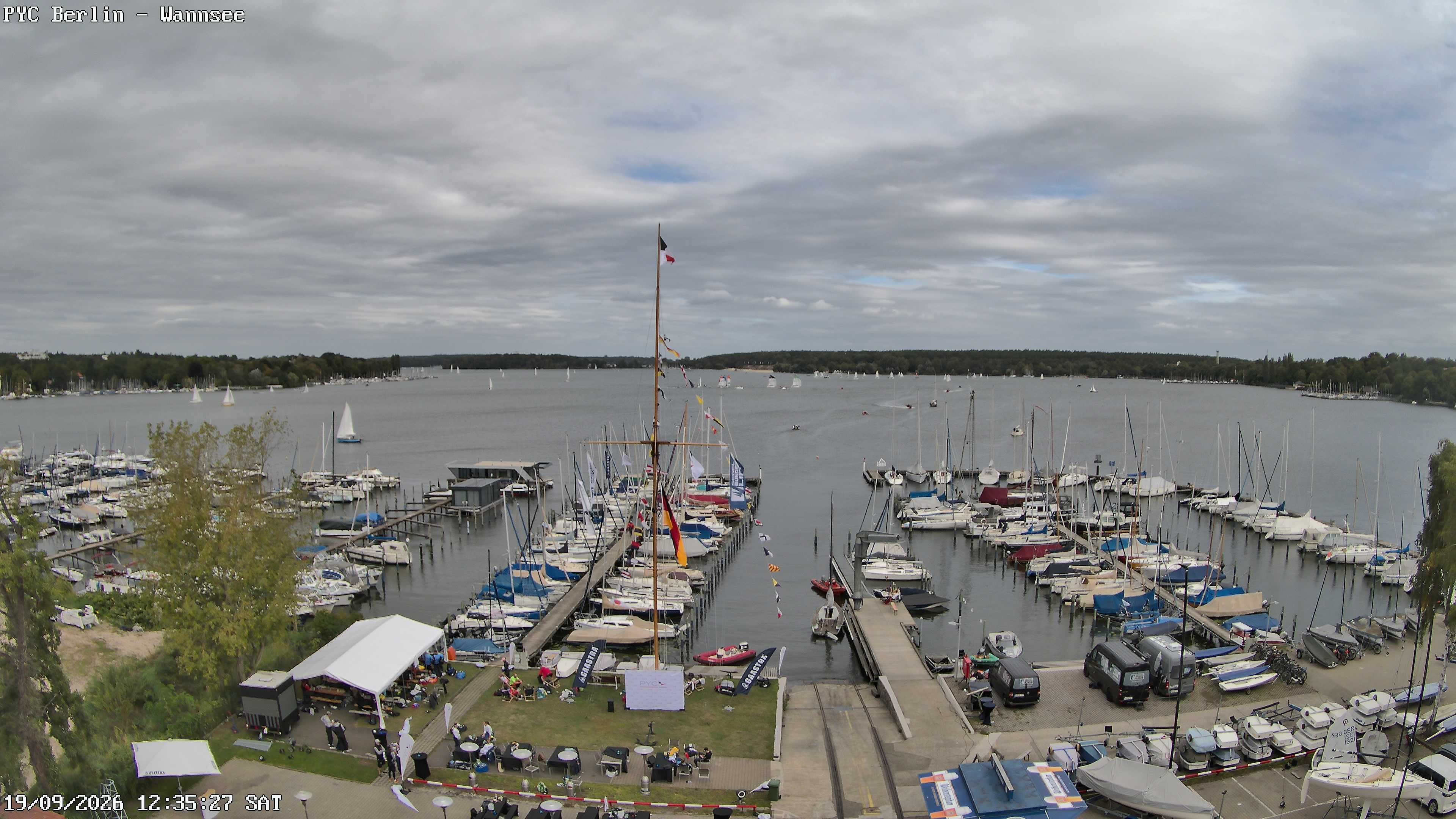 Archiv Foto Webcam Berlin: Potsdamer Yachtclub am Wannsee
