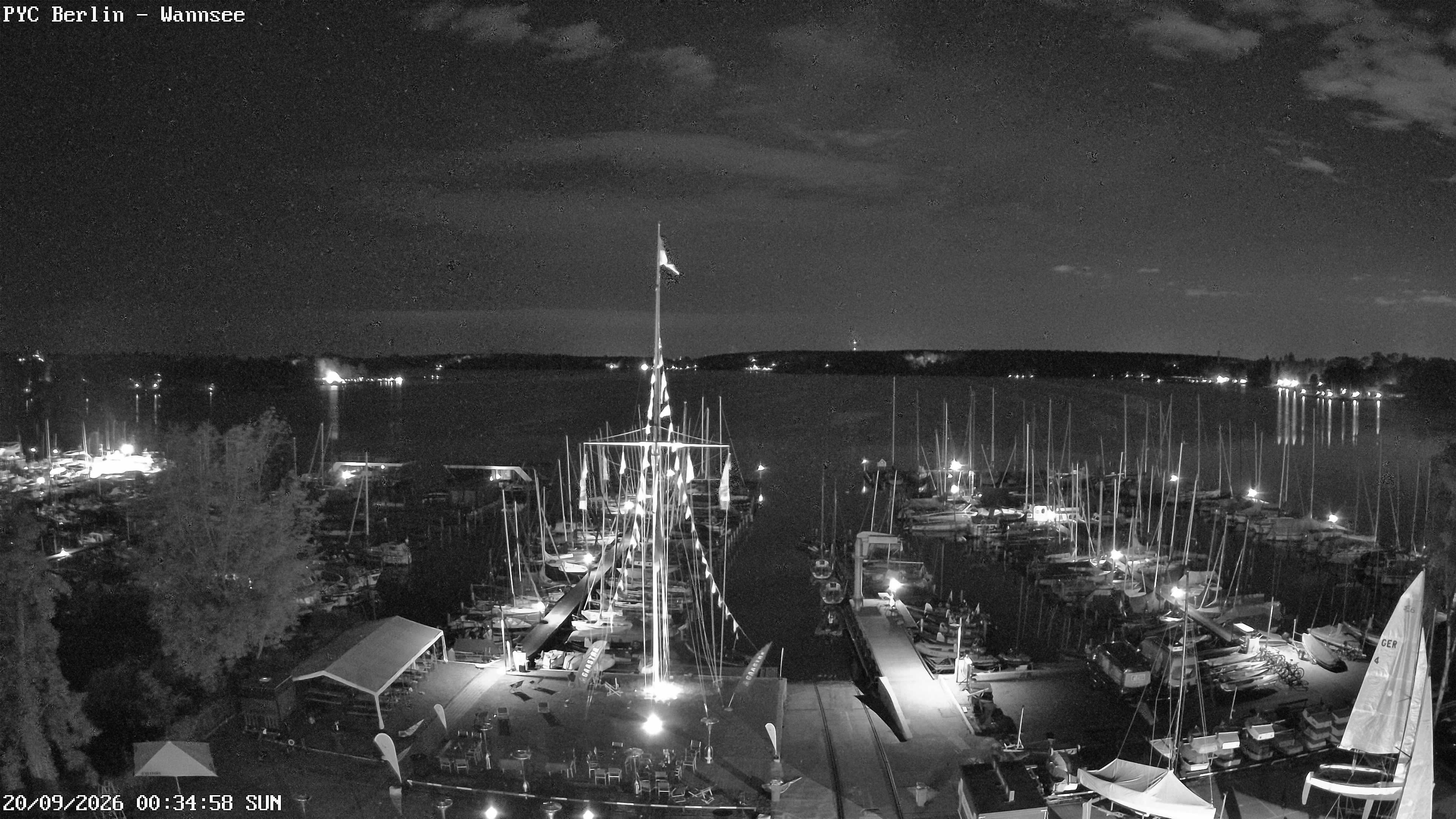 Archiv Foto Webcam Berlin: Potsdamer Yachtclub am Wannsee