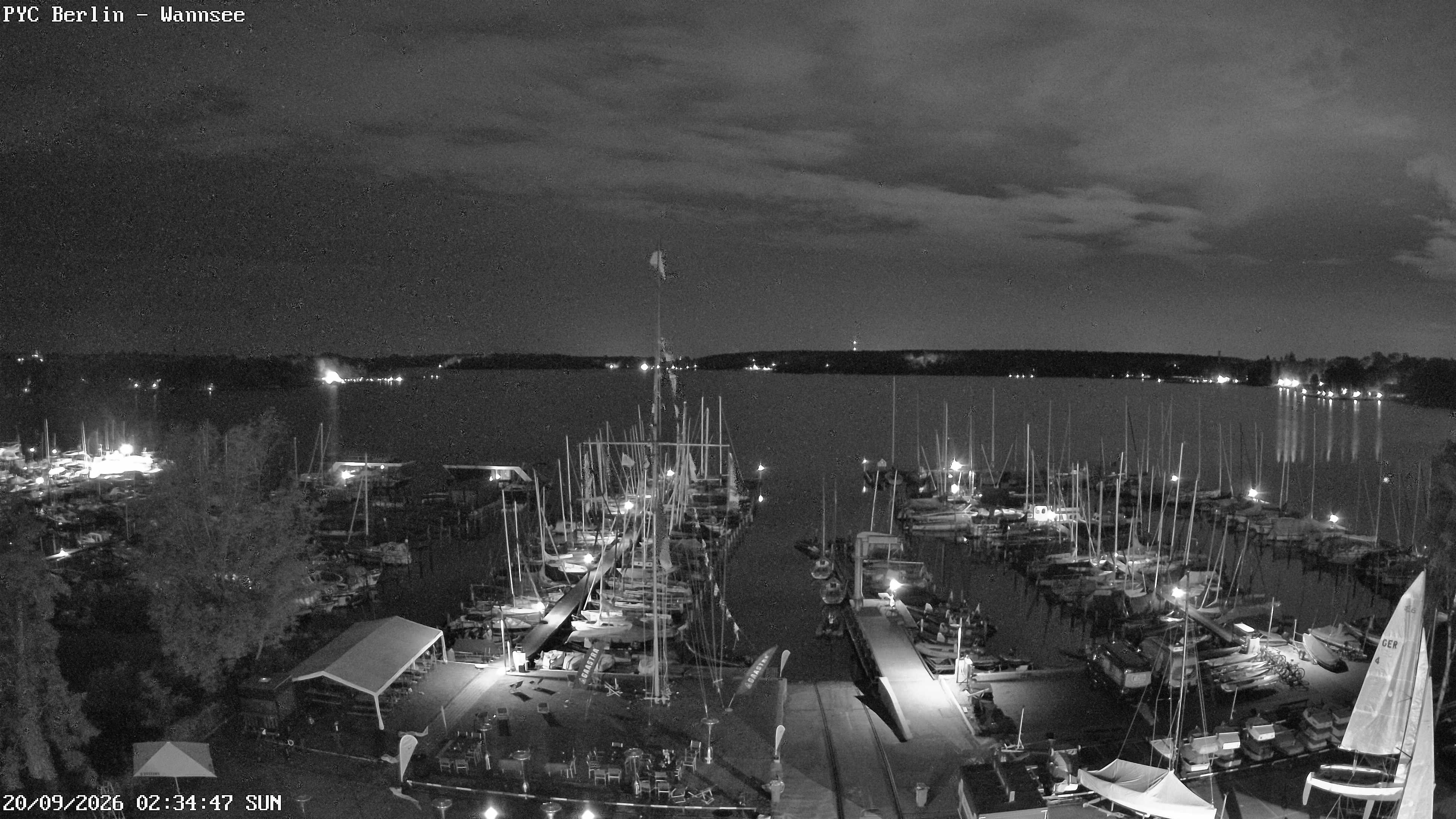 Archiv Foto Webcam Berlin: Potsdamer Yachtclub am Wannsee