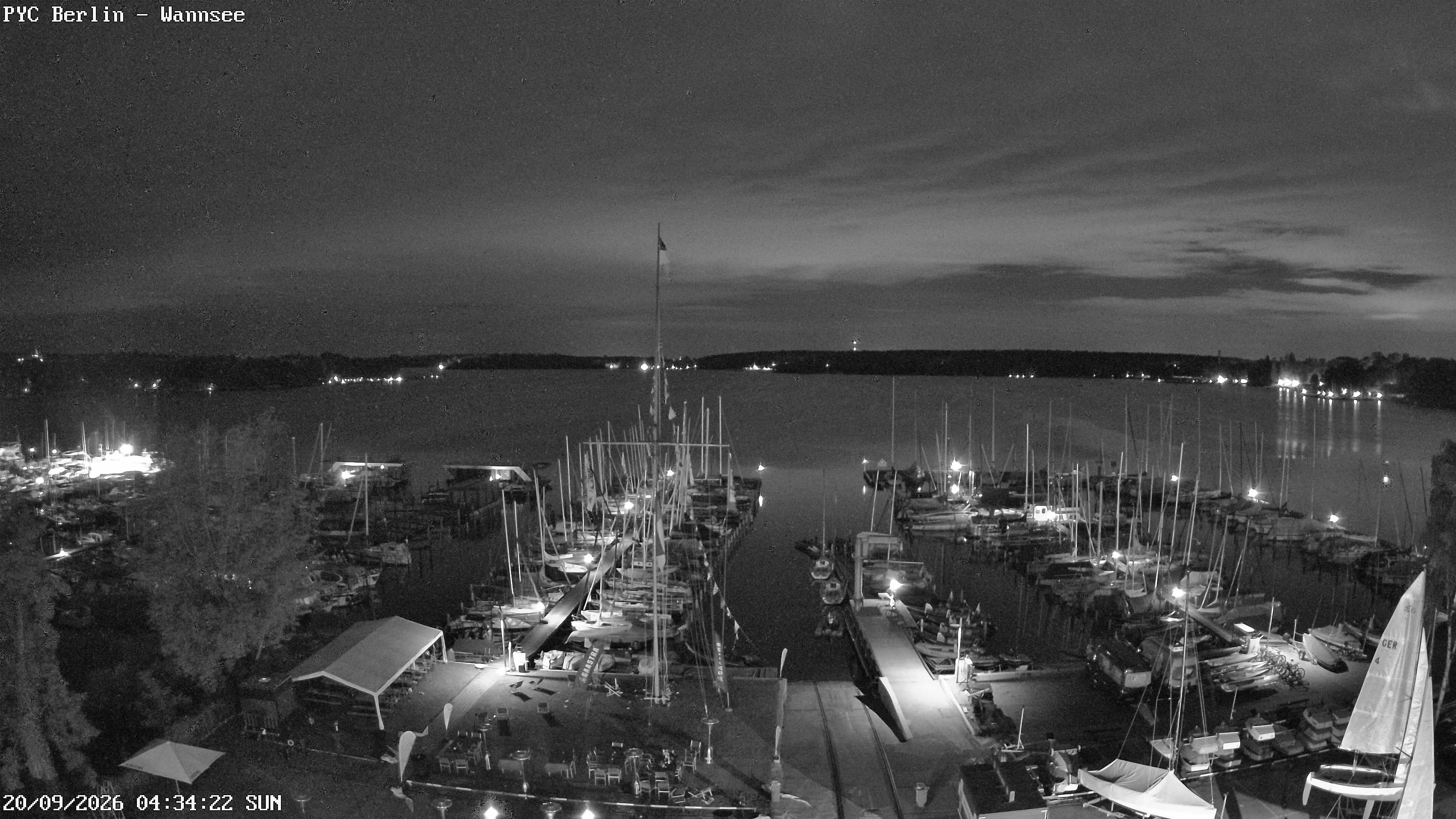 Archiv Foto Webcam Berlin: Potsdamer Yachtclub am Wannsee